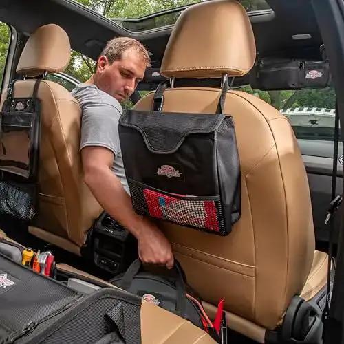 Auto Boss Cable Bag For Jumper Cables And Cords, 600 Denier Ripstop Water Resistant Fabric, Full Zippered Closure, Handy Carry Handles, Made In USA, Car Accessory Organizer - Image 2