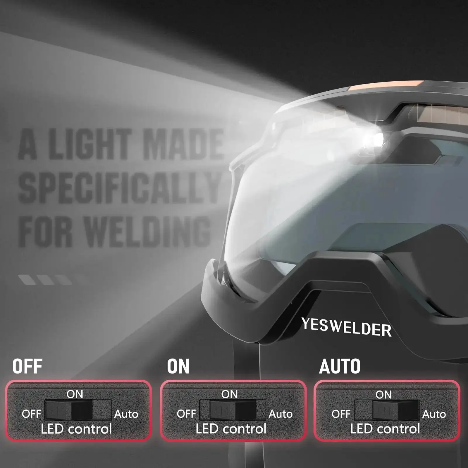 Auto Darkening Welding Goggles With Mask And LED Lighting Type-C Charge True Color View Four Arc Sensors Weld Glasses For TIG MIG ARC Plasma Cut Versatile Welder Mask Helmet For DIYers And Pros - Image 9