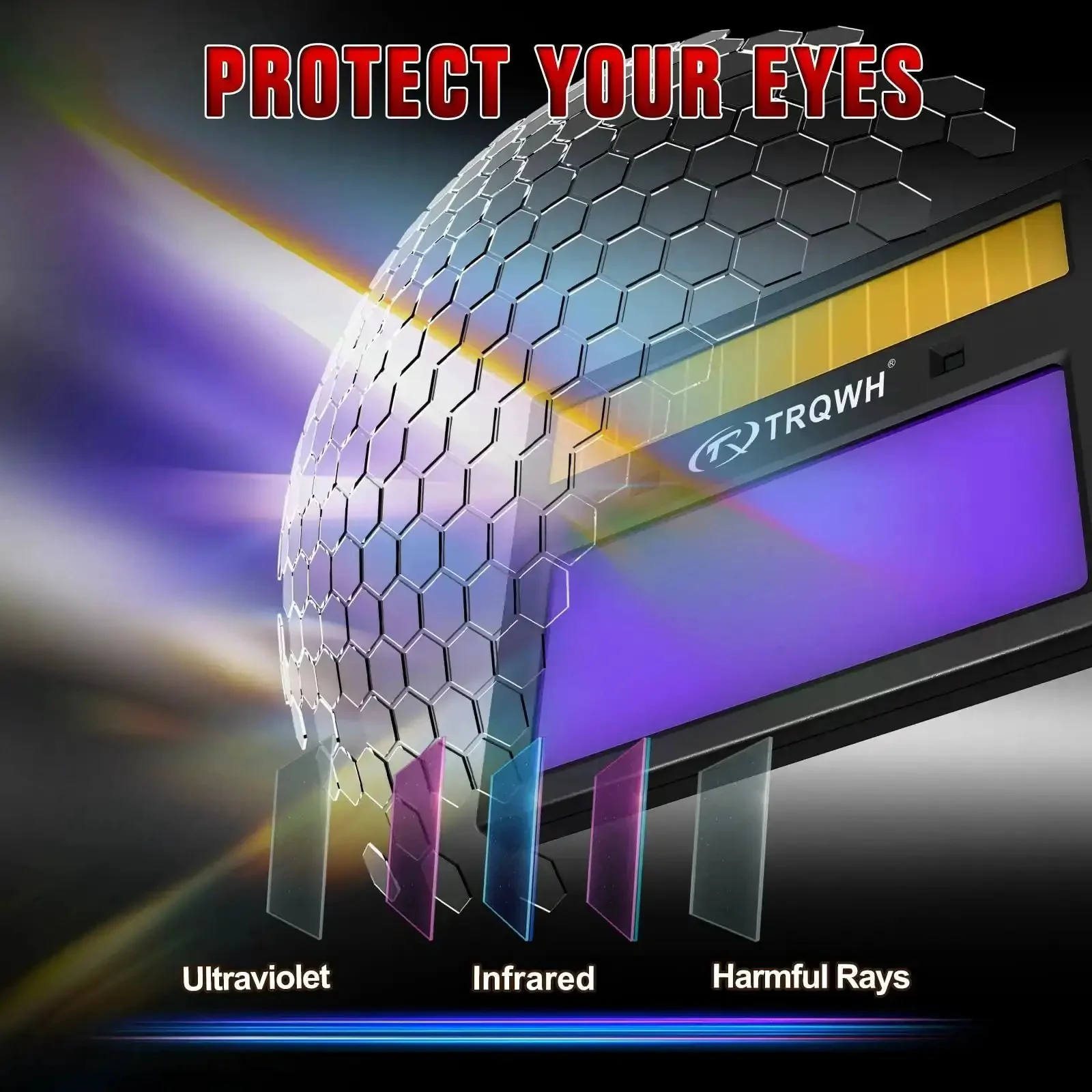 Auto Darkening Welding Helmet With True Color View And Light Lens Top Optical Clarity 1 1 1 2 Wide Field Of View Shade 9 To 13 Pro Grade Welding Mask With Durable Hood And Gloves Included For MIG TIG And Stick - Image 2
