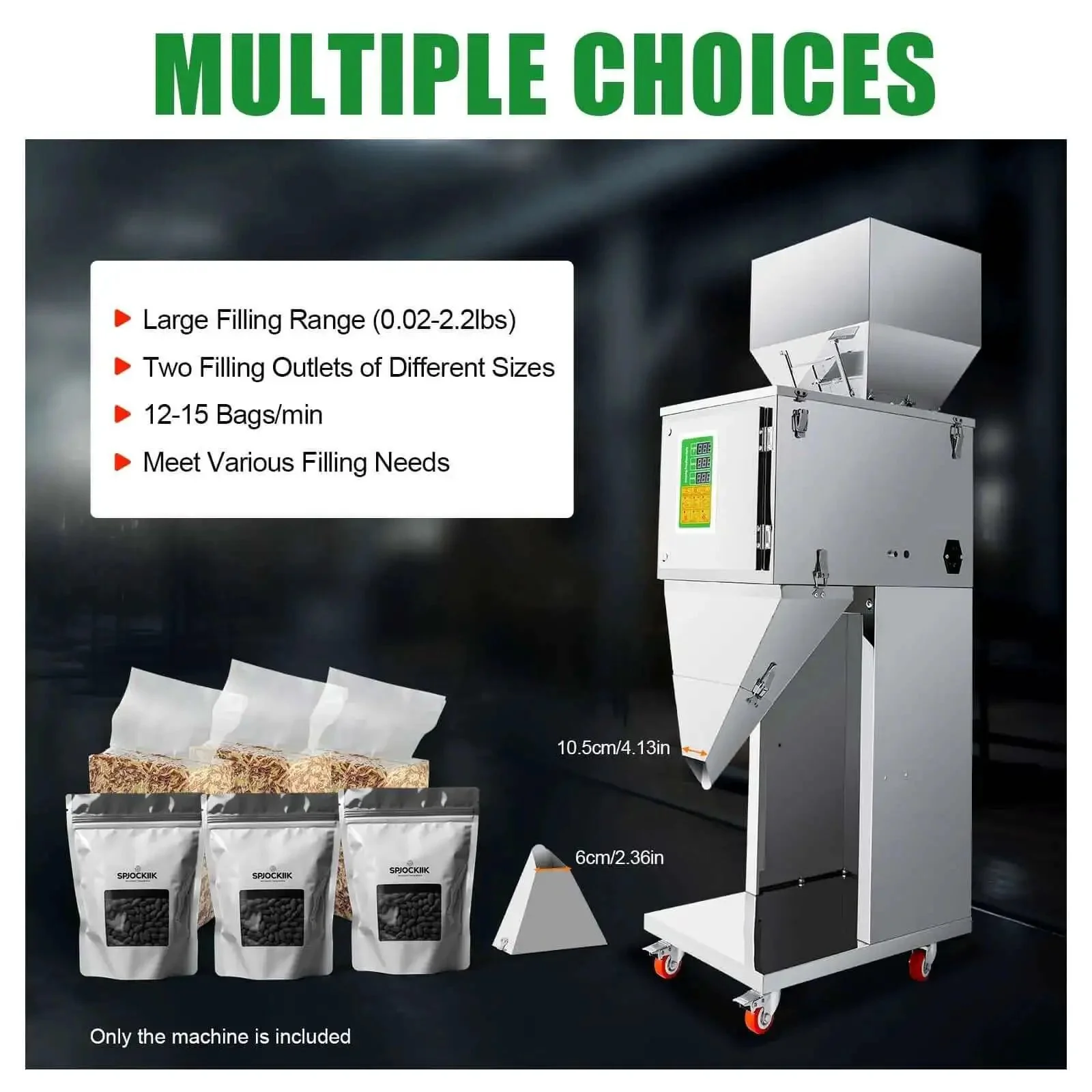 Automatic Bottle And Bag Filling Machine For Coffee Beans With 200W Power 10 To 999 Grams Weighing Filler Accurate To 2G Pro Grade High Speed 12 To 15 Bags Per Minute - Image 7