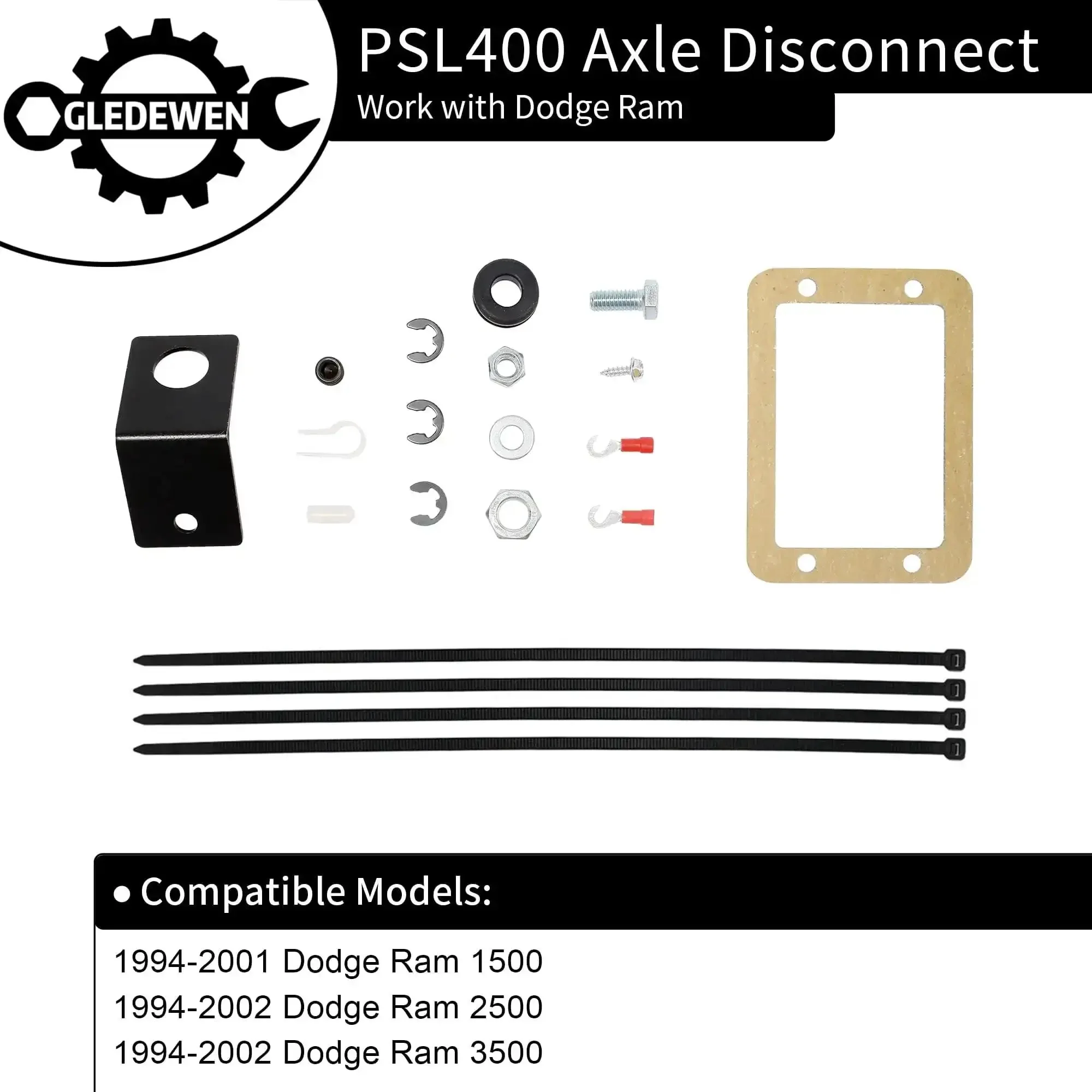 Axle Disconnect Kit PSL400 For Dodge Ram 1994 To 2002 4x4 Front Axle Actuator Engagement System Axle Shaft Disconnect Conversion Easy Install Cable Lock Kit For 1500 2500 3500 - Image 7
