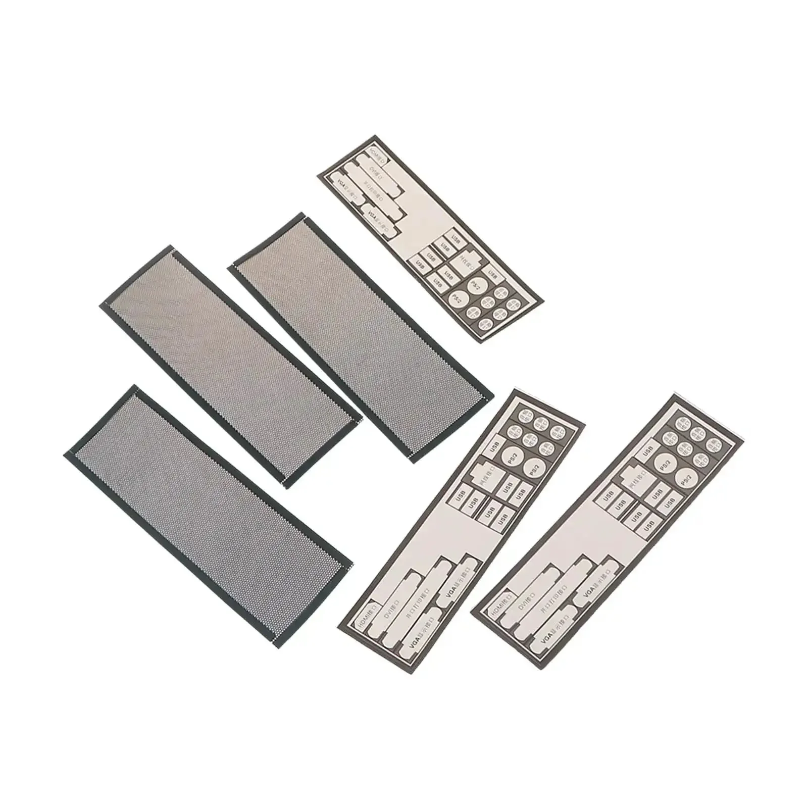 Backplate Filter Cover For PC Case Rear Panel 5.8 By 17 CM 2.28 By 6.69 IN IO Shield For Motherboard Mesh And Cooling Fans Chassis Accessory For Gaming Rigs And Servers