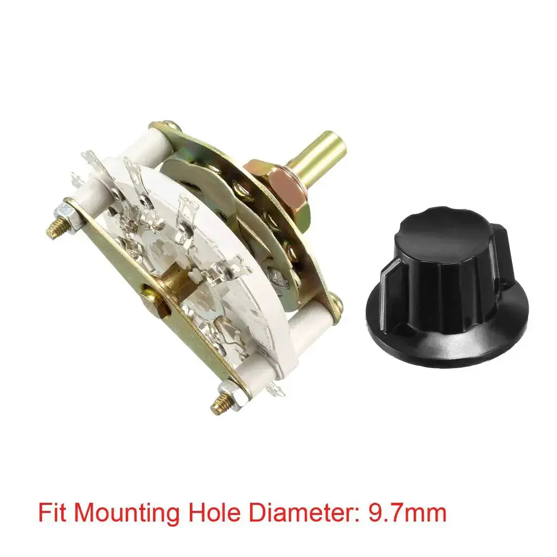 Band Selector Rotary Switch 1 Pole 10 Position 1 Deck With Knob For Electrical Panels And DIY Electronics Projects Durable Multi Position Channel Switch For Precise Control - Image 3