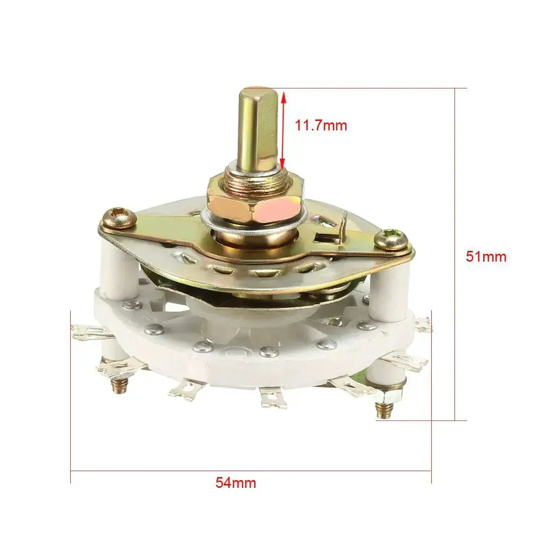 Band Selector Rotary Switch 1 Pole 10 Position 1 Deck With Knob For Electrical Panels And DIY Electronics Projects Durable Multi Position Channel Switch For Precise Control - Image 4