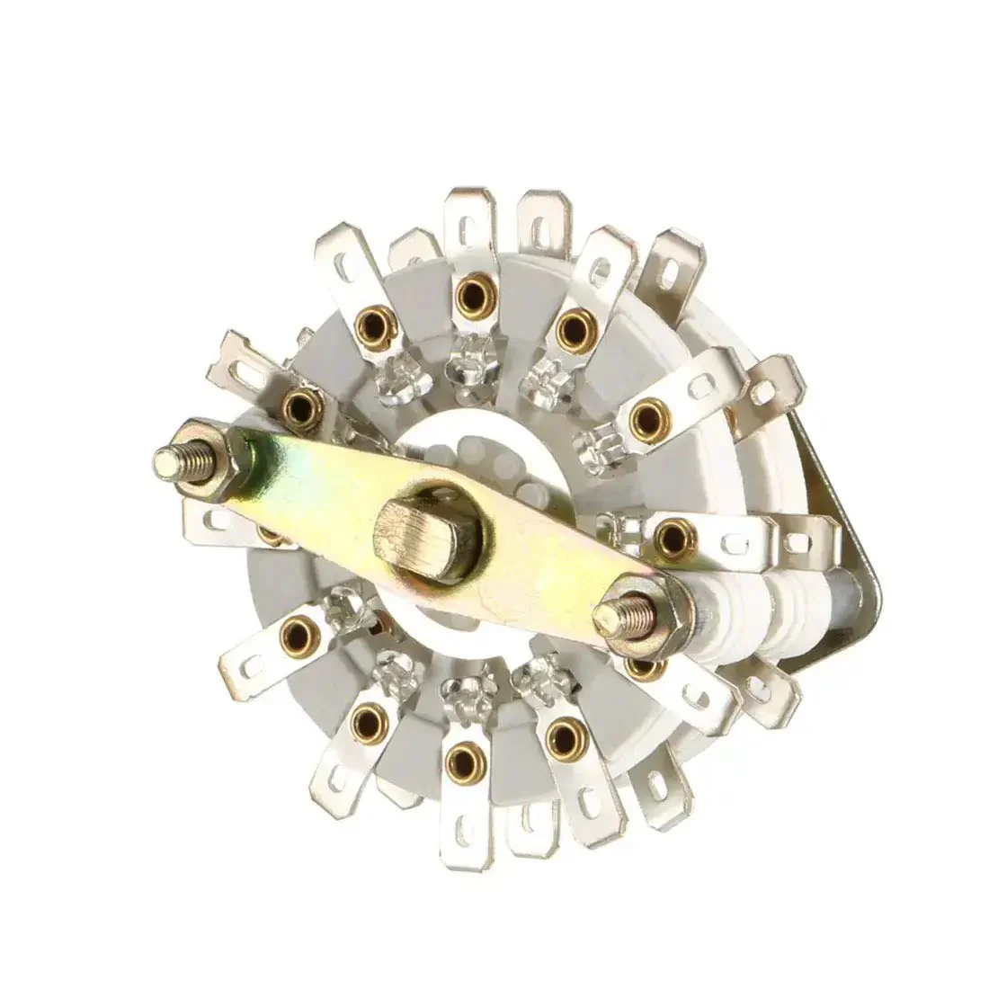 Band Selector Rotary Switch 2 Pole 11 Position, 2 Deck, 24 Pin, 9mm Thread, 6mm Shaft For Radio, TV, Industrial Controls And Electronics Projects Ideal For Hobbyists And Pros - Image 2