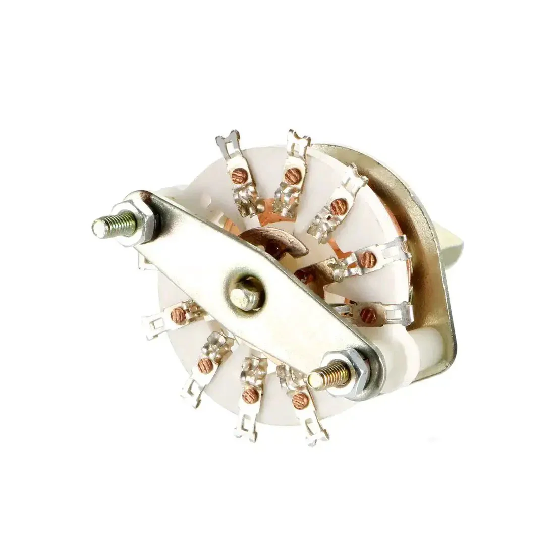 Band Selector Rotary Switch, 2 Pole 4 Position, 10 Pin, Single Deck, 9mm Mount Hole, 6mm Shaft, 11.5mm Shaft Length, Ideal For Radio, TV, Industrial Machinery Control Panels, And DIY Electronics Projects - Image 3