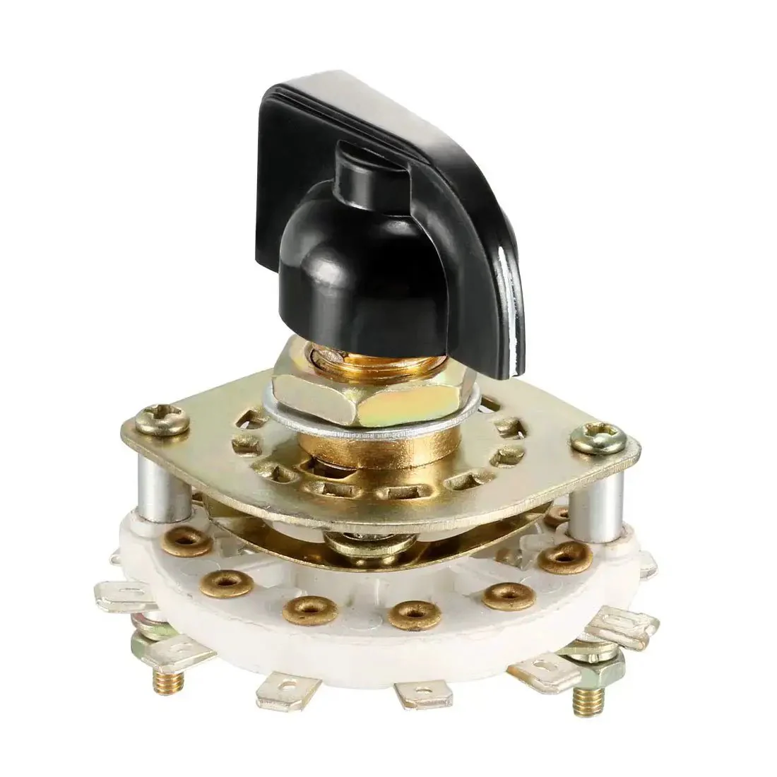 Band Selector Rotary Switch 2 Pole 5 Position 1 Deck With Knob And Mounting Nut 12 Pins, 9.7mm Mount Hole, 6mm Shaft, 11.7mm Shaft Length, A Solid Pick For DIY Electronics And Control Panels