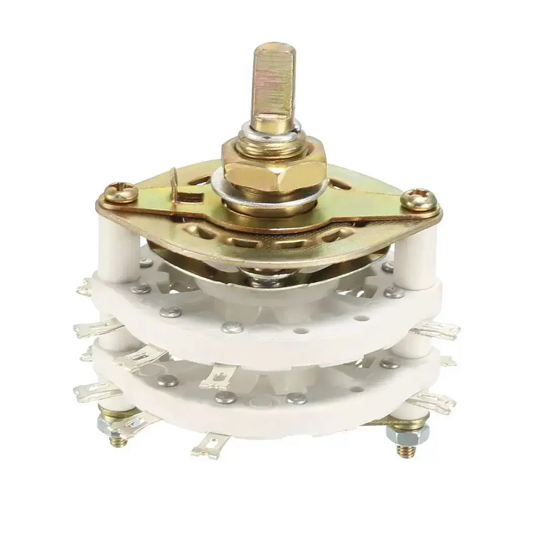 Band Selector Rotary Switch 4 Pole 3 Position 2 Deck 16 Pin For Radio TV And Industrial Control Panels Built Tough For Easy Mounting With 9.7mm Hole And 6mm Shaft