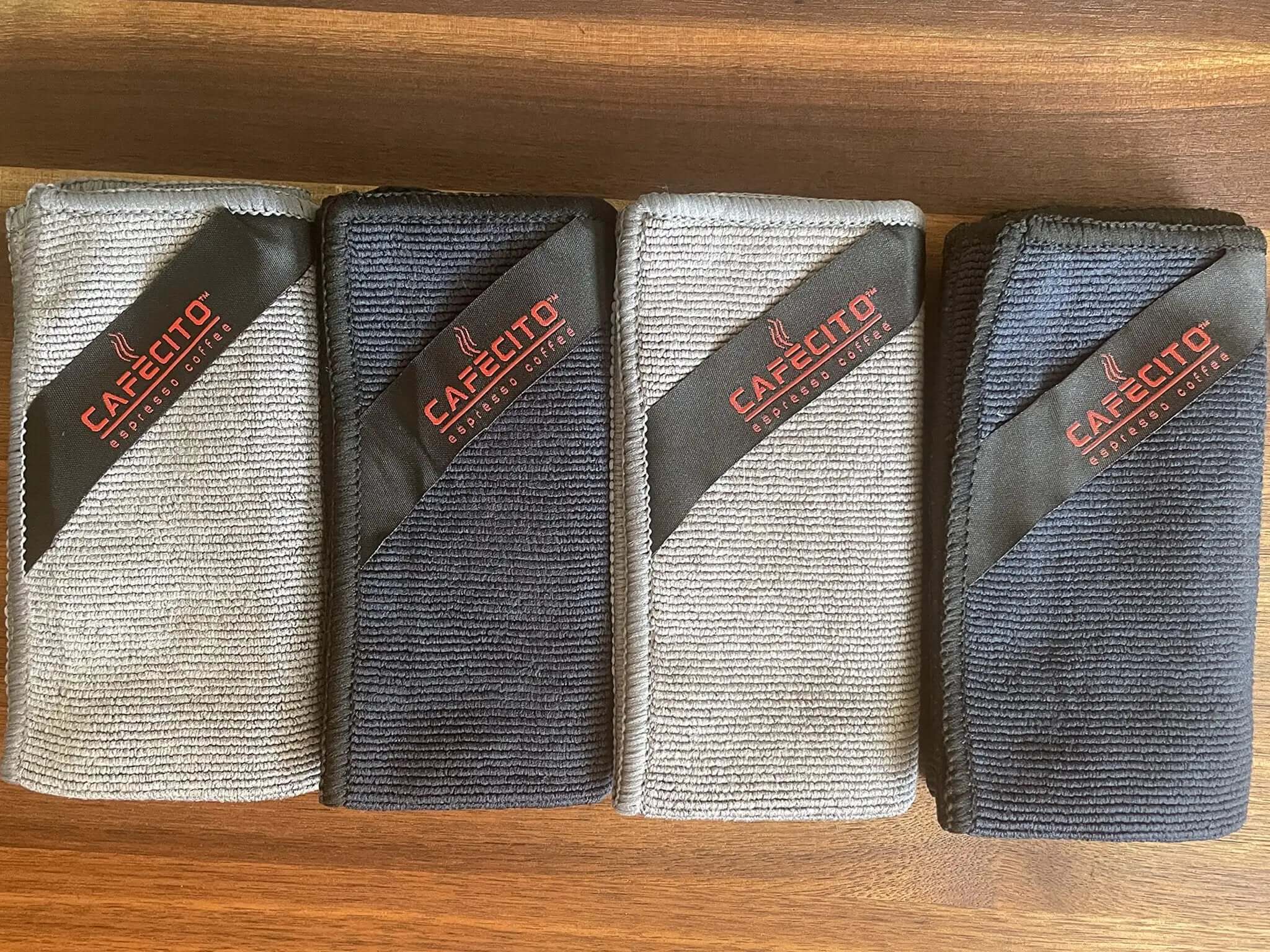 Barista Microfiber Cloths 4 Pack For Espresso Machines And Coffee Stations Pro Grade Cleaning Towels For Portafilters Steam Wands Milk Frothers At Home Or In Cafe Grey And Black - Image 6