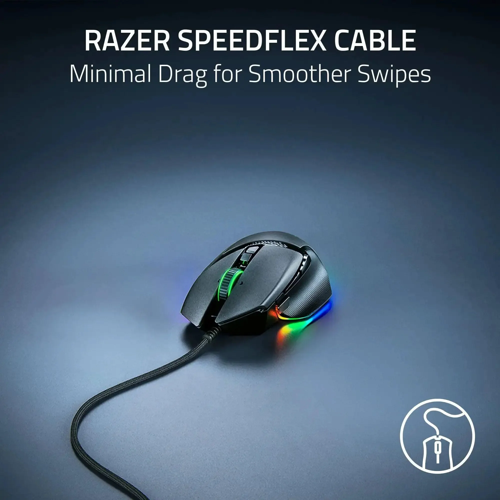Basilisk V3 35K Wired Ergonomic Gaming Mouse With HyperScroll Tilt Wheel, 35K DPI Optical Sensor Gen 2, Pro-Grade 13 Programmable Buttons, Chroma RGB Lighting, Gen 3 Optical Switches, Speedflex Cable, Smart-Scroll Auto Mode - Image 5