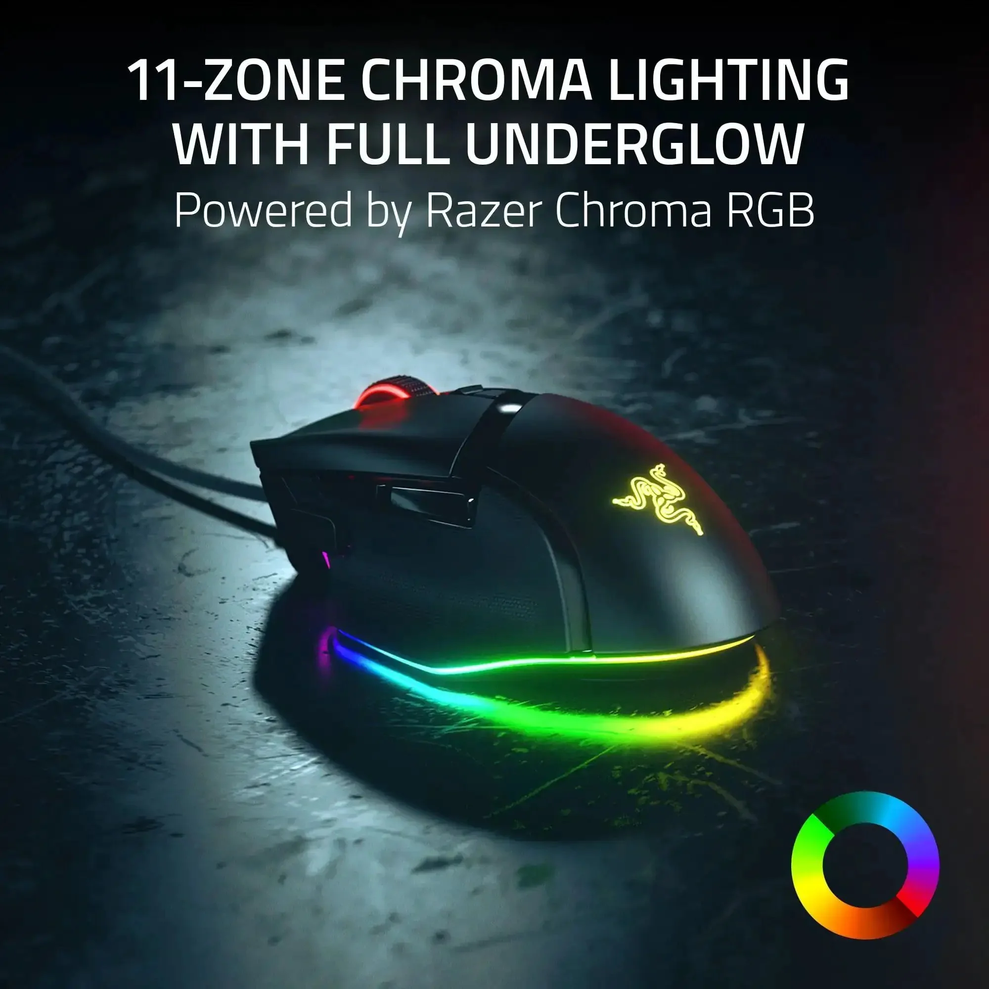 Basilisk V3 35K Wired Ergonomic Gaming Mouse With HyperScroll Tilt Wheel, 35K DPI Optical Sensor Gen 2, Pro-Grade 13 Programmable Buttons, Chroma RGB Lighting, Gen 3 Optical Switches, Speedflex Cable, Smart-Scroll Auto Mode - Image 7
