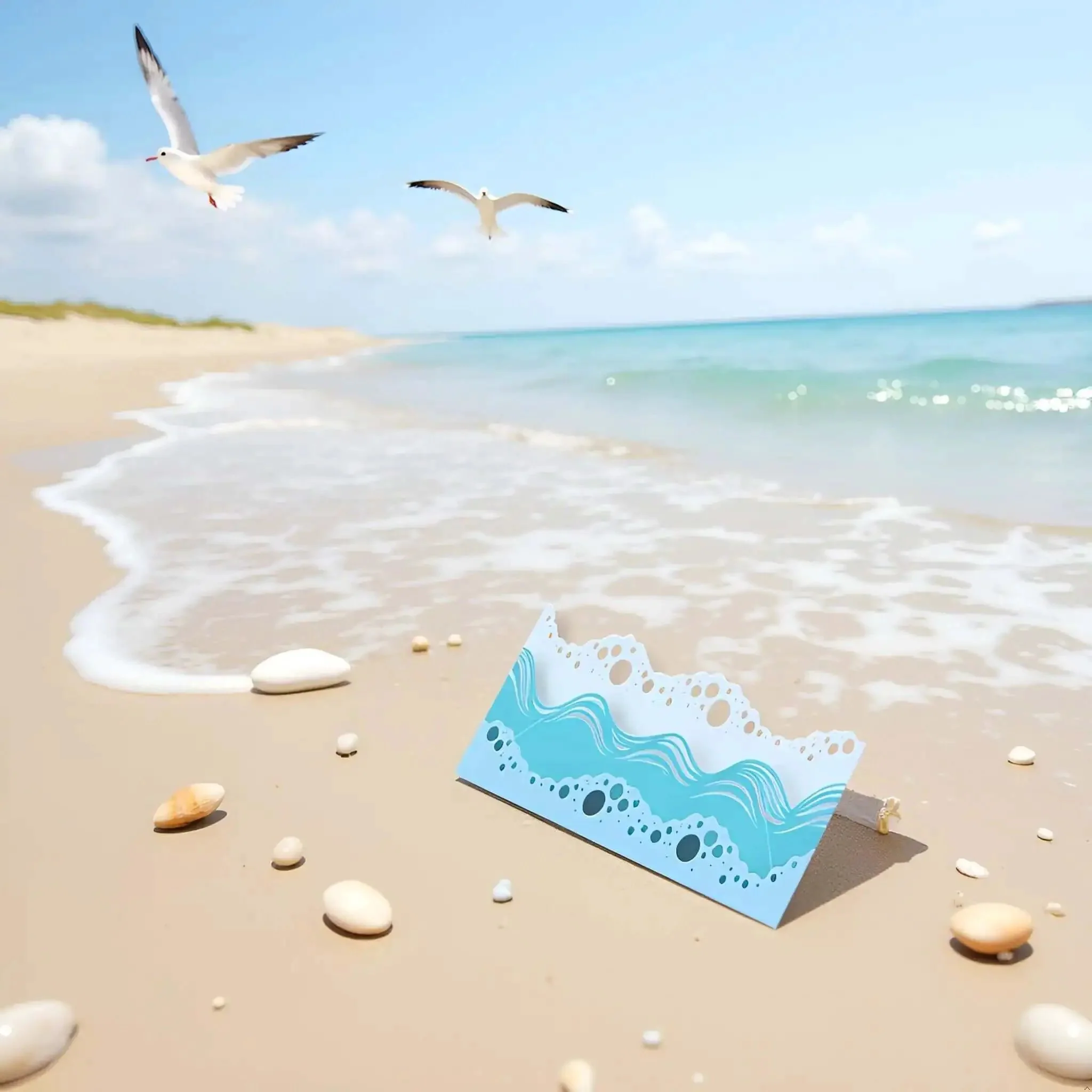 Beach Wave Metal Cutting Dies Set For Scrapbooking And Card Making, Summer Stencil And Embossing Templates, Ocean Theme Craft Dies, Beachy Vibes Gift Art Supplies For Diy Projects - Image 7