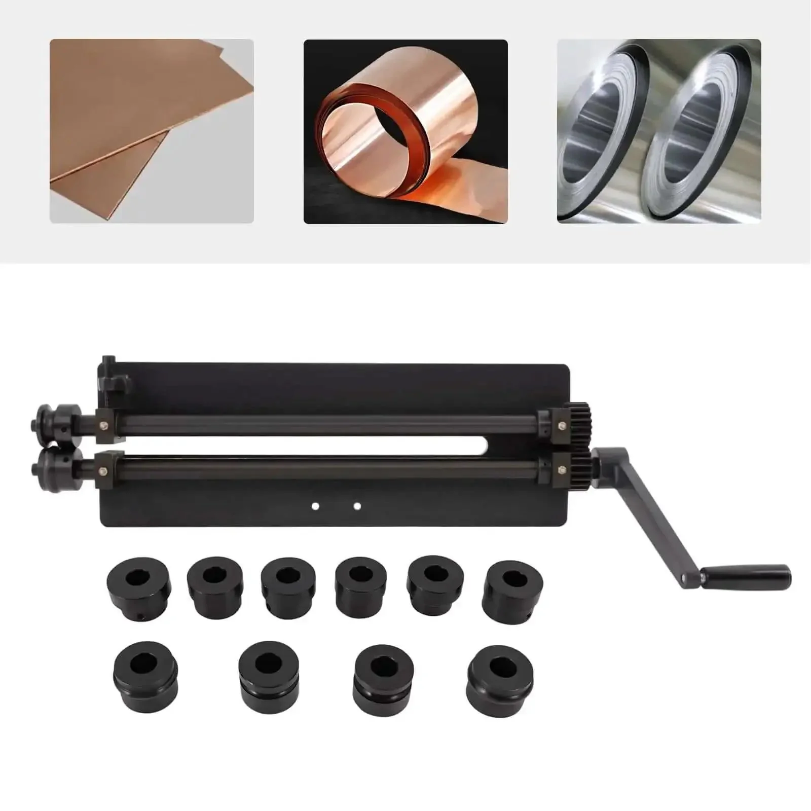 Bead Roller Beading Tool For Sheet Metal Fabrication With 6 Die Set One Sixteenth One Eighth One Quarter Step Dies And One Quarter Three Eighths One Half Bead Matrices 18 Gauge Capacity 18 Inch Throat Heavy Duty Metalworking Machine - Image 2
