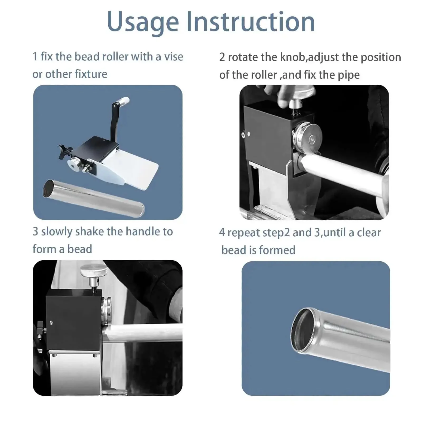 Bead Roller For Tubing And Hose Five Eighths Inch Aluminum Manual Tube Bead Roller Tool For Intake And Intercooler Black Finish Durable Garage Ready Crimping Tool Pro - Image 4