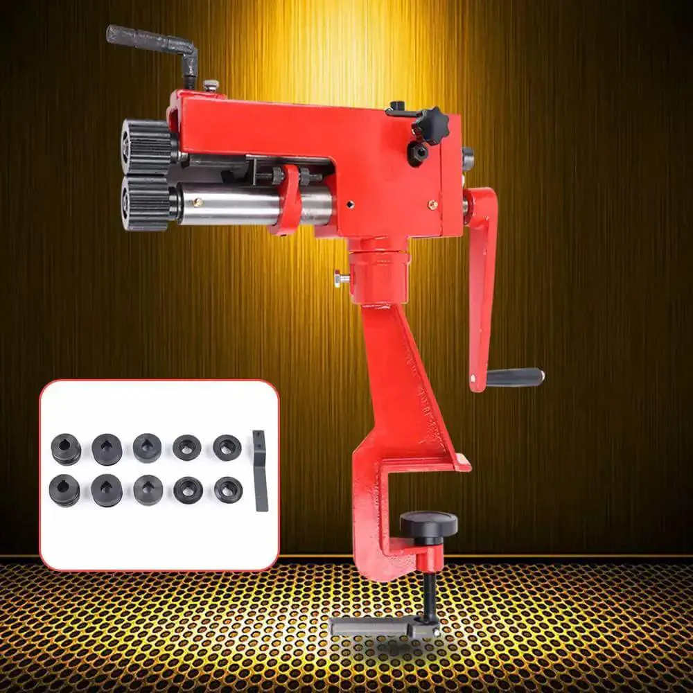 Bead Roller Kit 7 Inch Multifunctional Sheet Metal Bender With 6 Die Sets 22 Gauge Capacity Cast Steel Build Manual Roller For DIY Fabrication Heavy Duty Sheet Metal Reinforcement And Precise Beading - Image 3