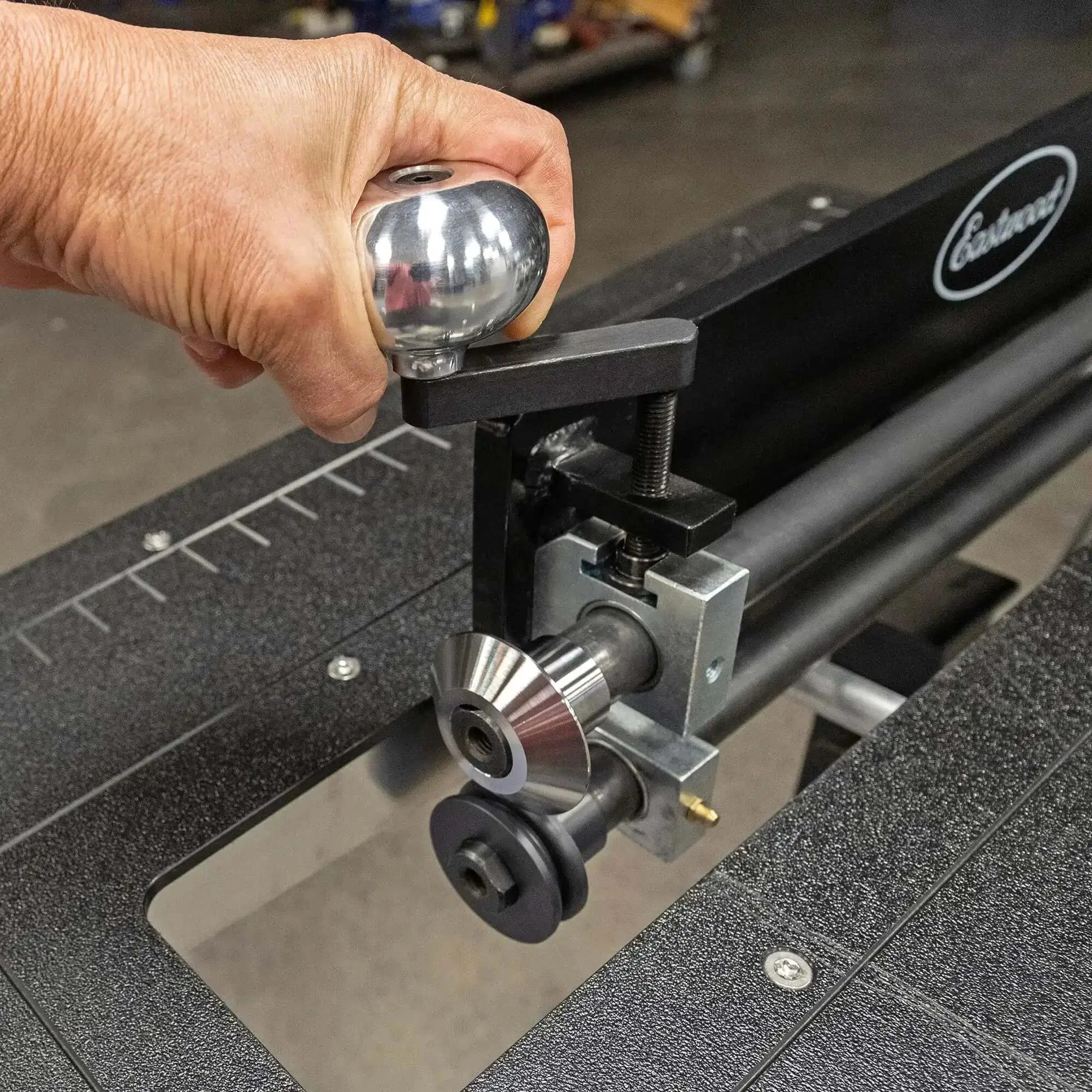 Bead Roller Knob Kit For Eastwood 19 Inch Bead Roller Ergonomic Pro Grade Billet Aluminum Knob With Smooth Precise Pressure Adjustment And Redesigned Bearing Block For Superior Metal Fabrication - Image 3