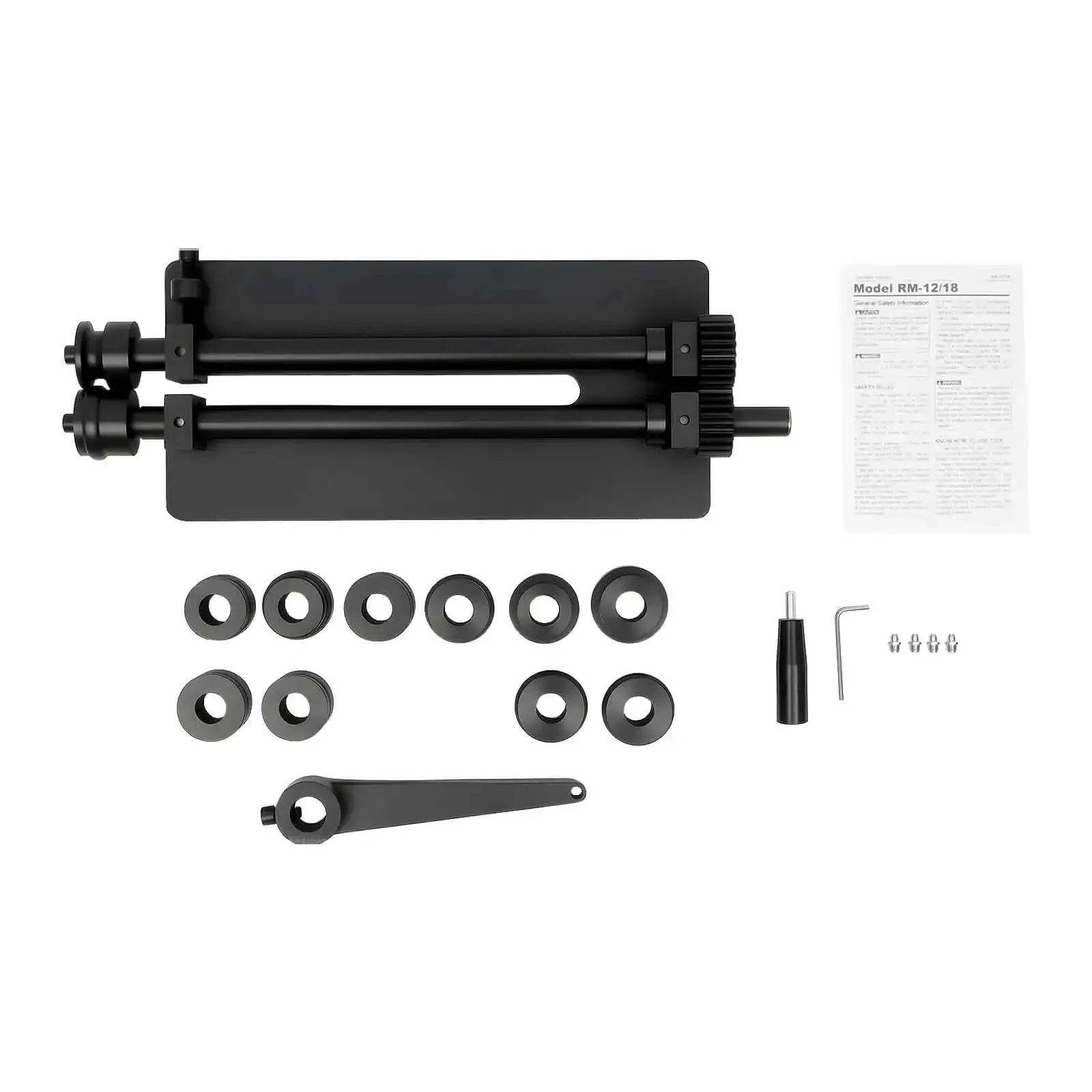 Bead Roller Machine For Sheet Metal Hand Crank 12 Inch Roller With 6 Dies 18 Gauge Rotary Forming Tool Gear Drive Bench Slip Rolling Bending Machine For Car Floors Trunk And Automotive Panels Workhorse - Image 2