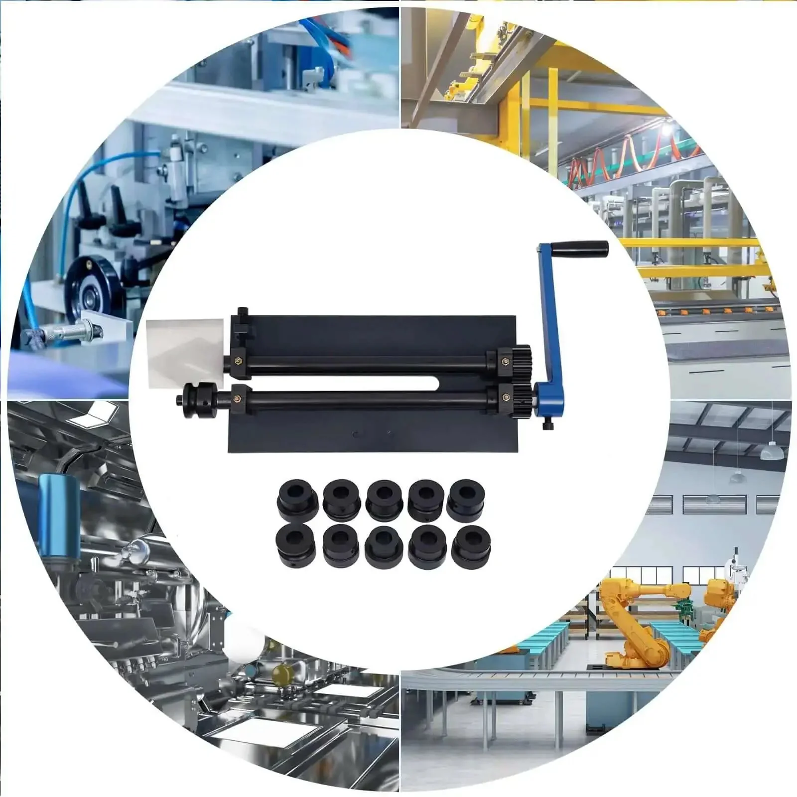 Bead Roller Machine With 12 Inch Gear Drive Bench Manual Metal Bead Roller Bending Tool With 6 Dies Set For Metal Sheets Pro Grade Built Tough Heavy Duty Steel Construction High Forming Capacity Durable And Easy To Use For Sheet Metal Fabrication - Image 7
