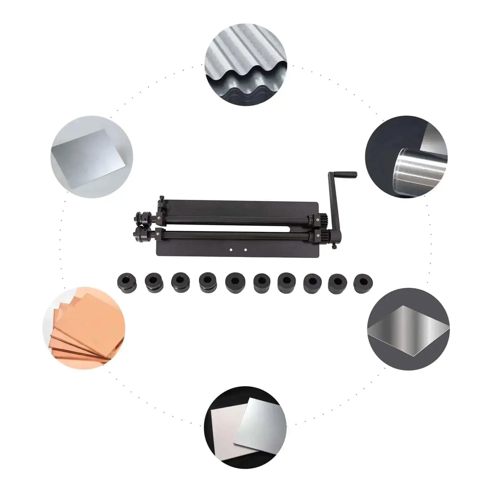 Bead Roller Pro Grade Sheet Metal Machine For Auto Body Fabrication 18 Inch Beading Roller With 6 Dies Flaring Tool And Step Dies In 1/16 Inch 1/8 Inch 1/4 Inch Built Tough For Tight Spaces - Image 4