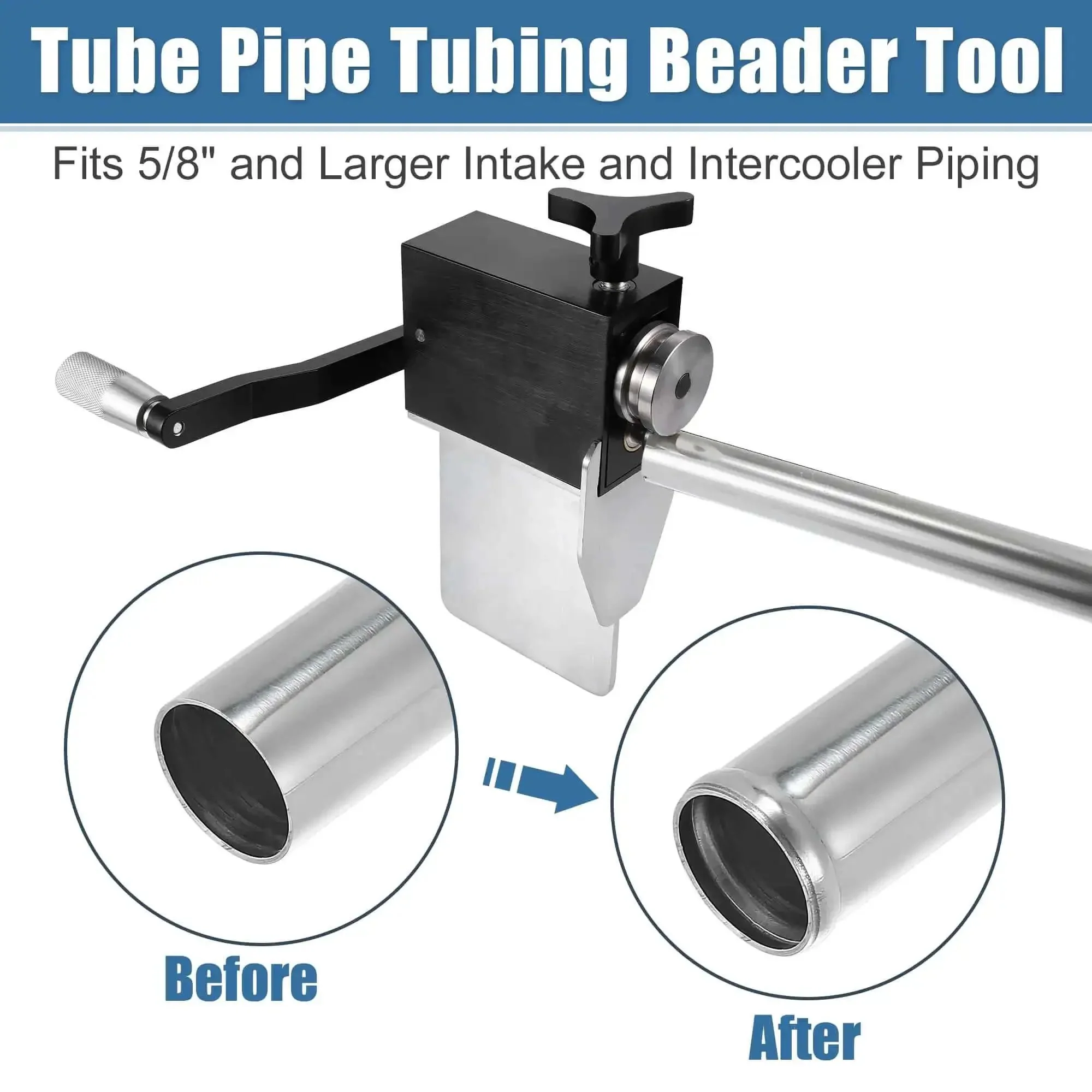 Bead Roller Tool Five Eighths Inch Tubing Beader For Intake And Intercooler Piping, Handy Manual Bead Forming Roller For Aluminum, Steel, And Stainless Pipes, Works With Five Eighths Inch Tubing Up To 0.050 Inch Wall Thickness - Image 6
