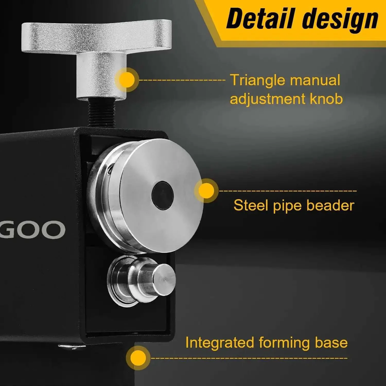 Bead Roller Tubing Beader Tool For Intake And Intercooler Tubing, Fits Five Eighths Inch ID And Larger Tubing, M8 Mount Holes For Easy Fixing Anywhere, Works Even Without A Mold, Heavy Duty Beader For Custom Tubing - Image 3