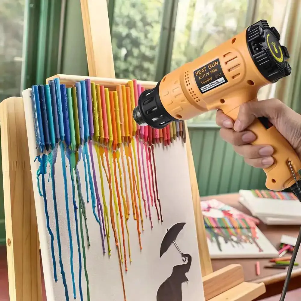 Beast 1800W Hot Air Heat Gun With Dual Temp Modes, Rapidly Heats To 1202F 650C In Seconds, Variable Temperature Control, Overload Protection, Includes 4 Nozzles For Crafts, PVC Shrinking, And Paint Stripping - Image 4