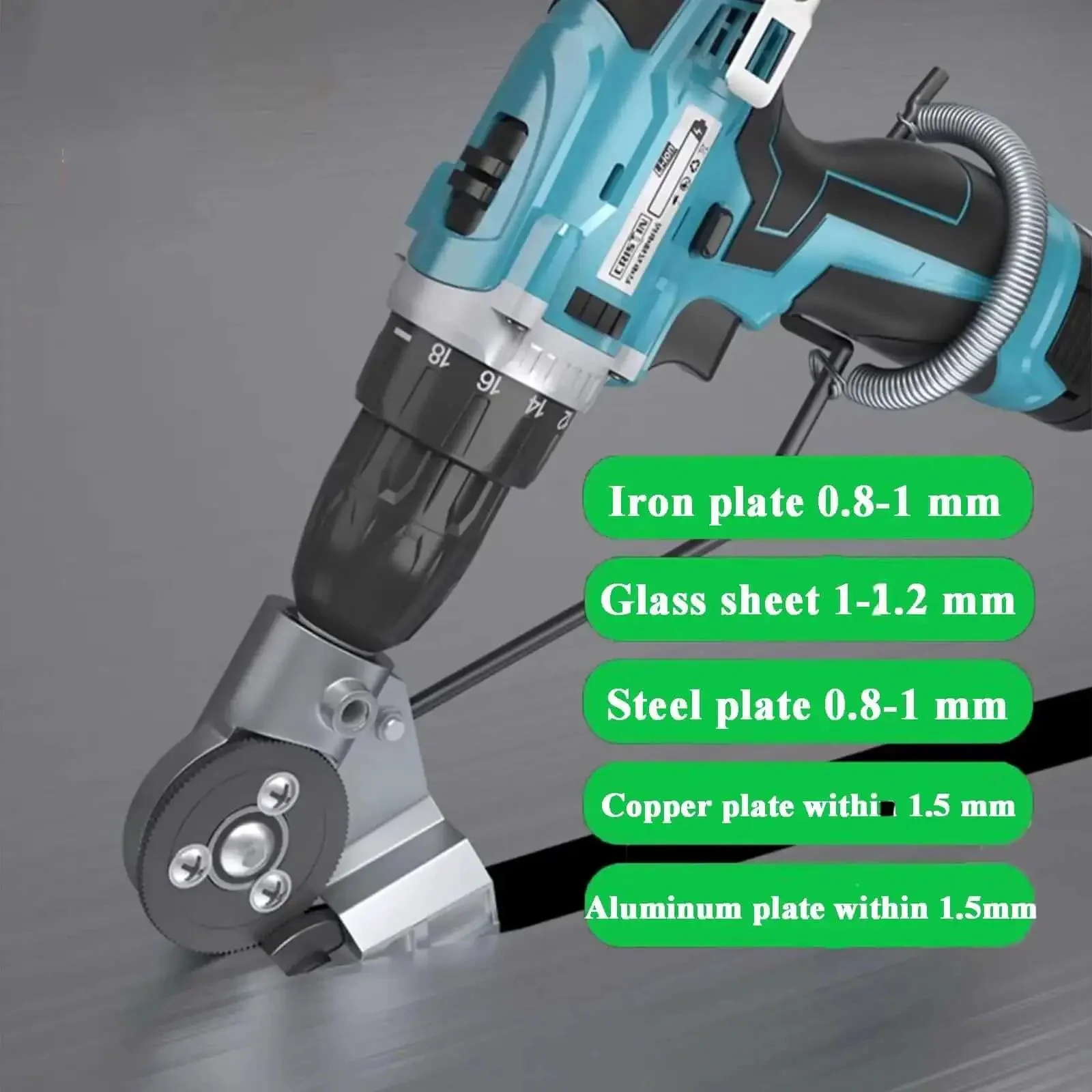 Beast Drill Nibbler Sheet Metal Cutter Attachment For Electric Drills Fast Three To Five Times Faster Metal Cutting With Burr Free Edges A Real Game Changer For Iron Steel Aluminum Copper Vinyl Sheets - Image 4