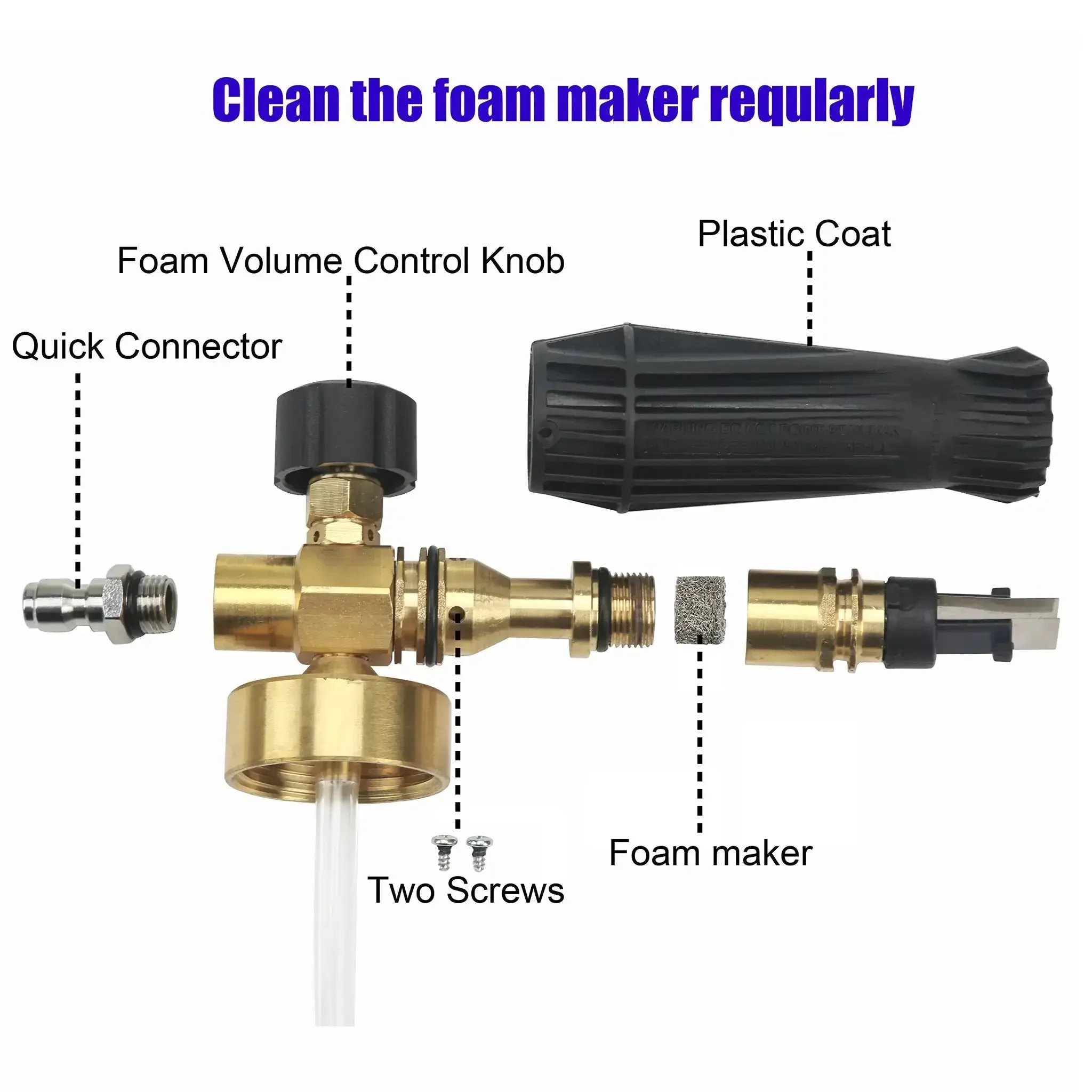 Beast Foam Cannon For Car Wash With Easy Fill Bottle And Snow Foam Lance One Quarter Inch Quick Connect Includes Extra Orifice Nozzle And One Point One Millimeter Tip For Rich Thick Foam - Image 5