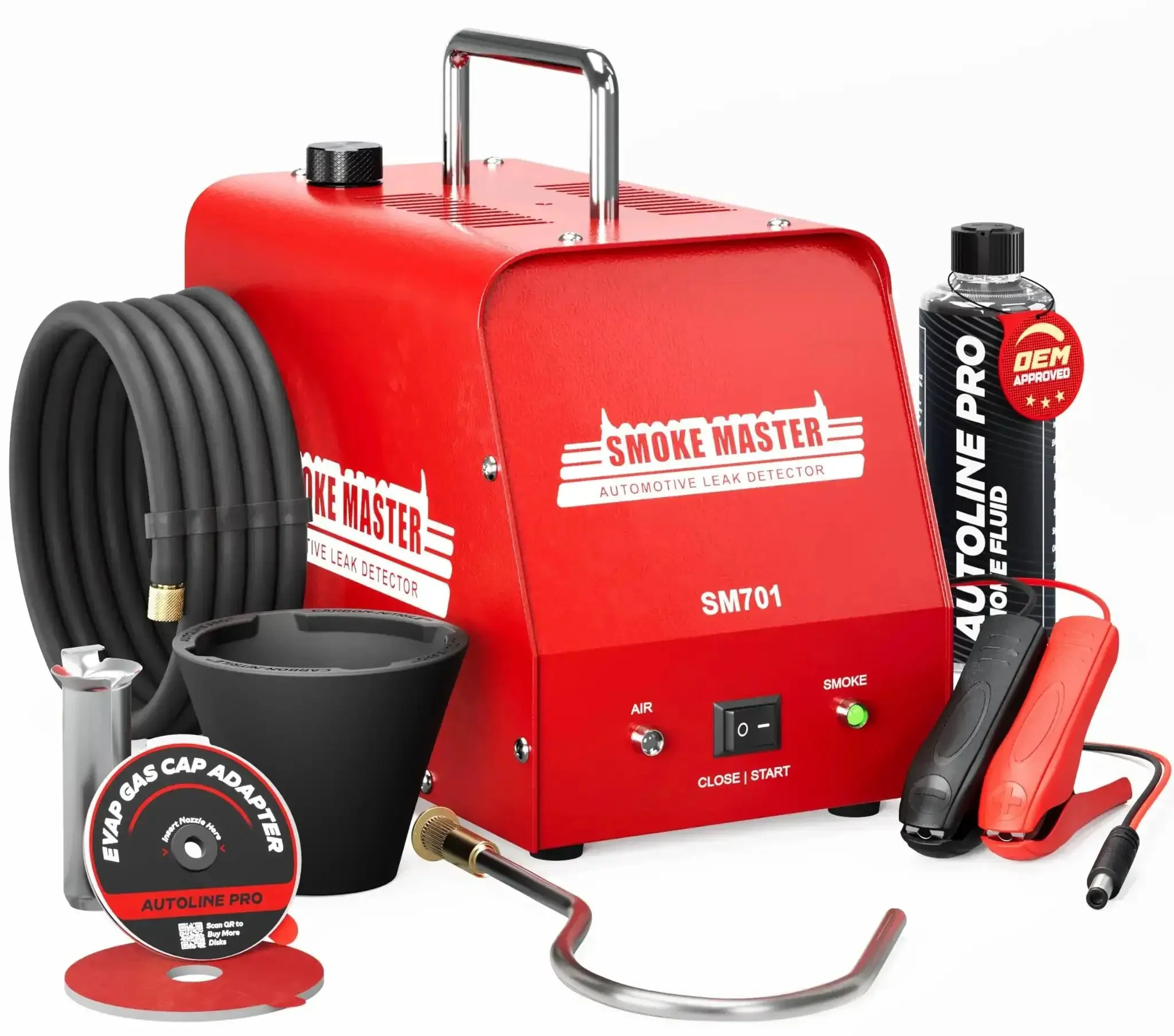 Beast High Volume Automotive Smoke Machine With Built In Air Compressor For EVAP Leak Detection Model 701 Red EVAP Vacuum Exhaust Detector Tools Kit For Professional Auto Shops And Do It Yourself Enthusiasts Alike