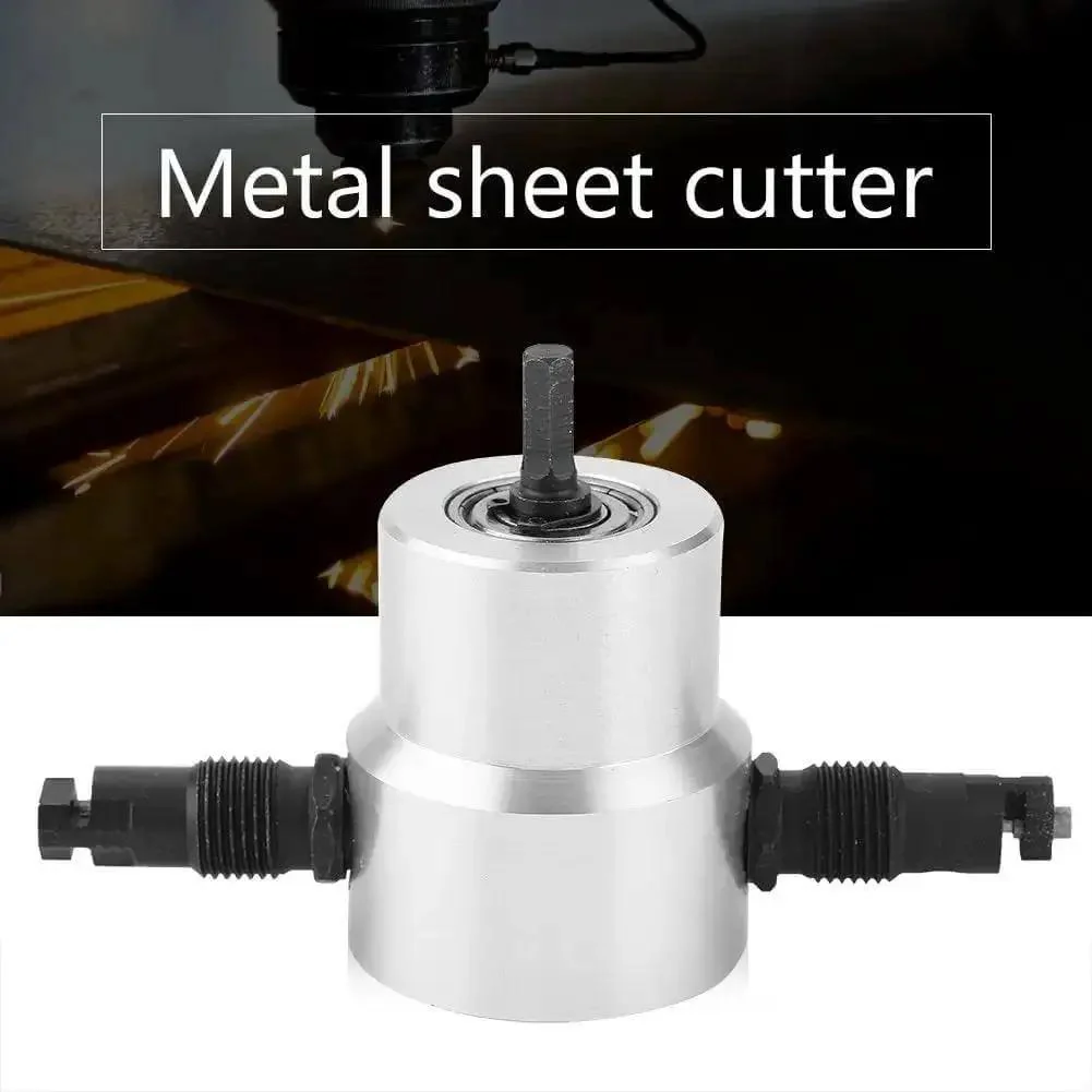 Beast Mode Double Headed Sheet Metal Nibbler Cutter Drill Attachment For Portable Electric Drills, Adjustable Dual Cutting Heads That Slice Stainless Steel, Iron, Aluminum In Any Direction, Easy To Use, Pro Grade Metalworking Tool - Image 6