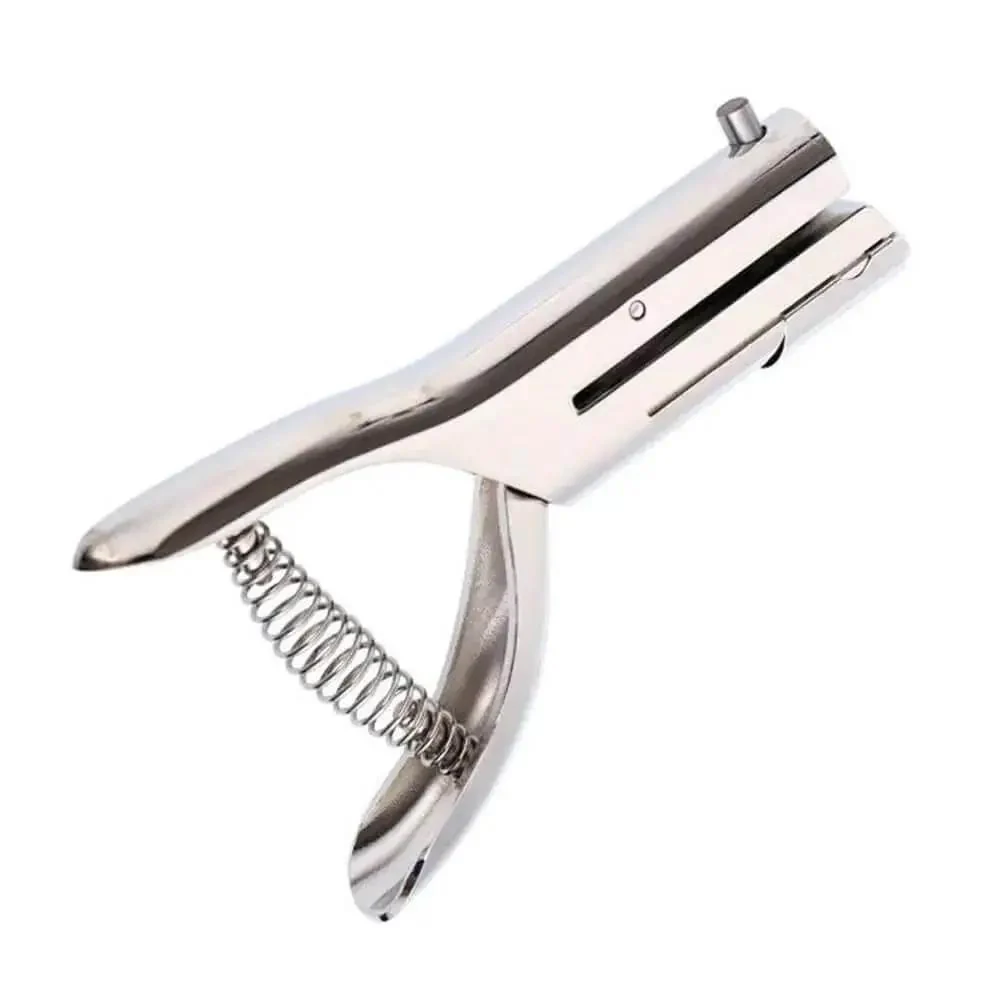 Beast Mode Heavy Duty Single Hole Punch Tool For Paper Card Wood Plastic Bags And Thin Metal With Deep Feed Slot Up To 53mm 3mm Hole Cutter Portable Handheld Punch Silver Finish Built Like A Tank