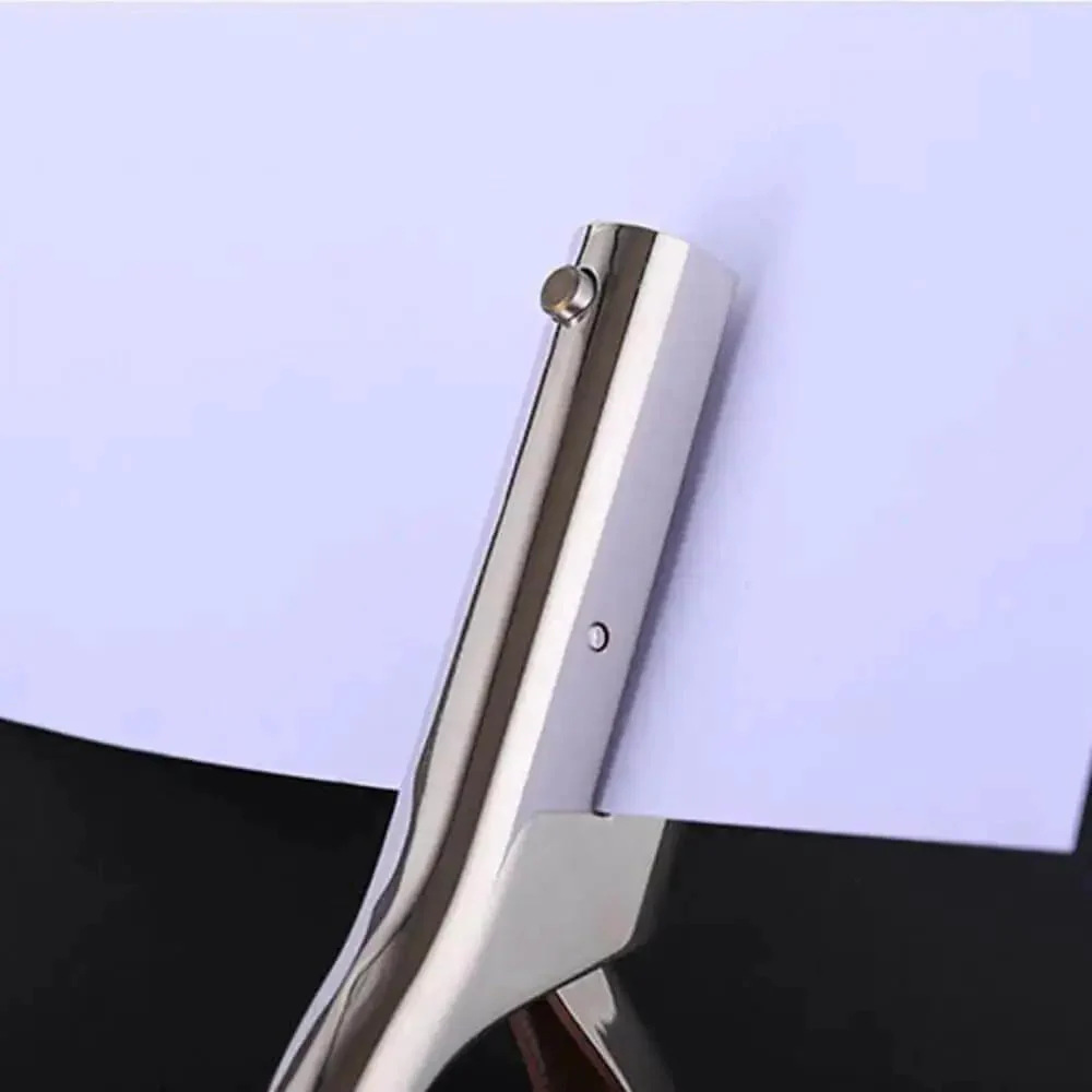 Beast Mode Heavy Duty Single Hole Punch Tool For Paper Card Wood Plastic Bags And Thin Metal With Deep Feed Slot Up To 53mm 3mm Hole Cutter Portable Handheld Punch Silver Finish Built Like A Tank - Image 2