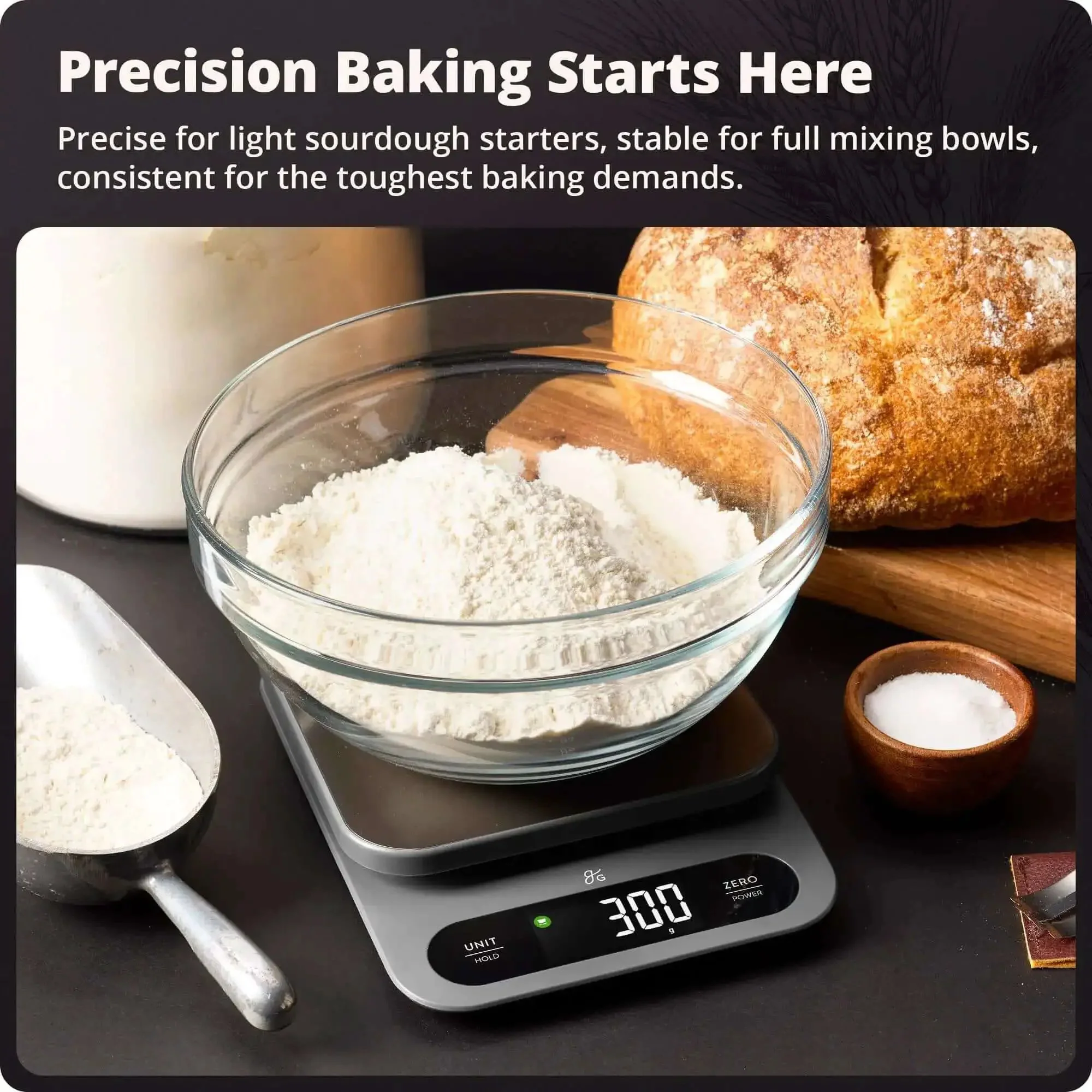 Beast Mode Kitchen Scale For Bulk Cooking 22 Pound Digital Food Scale With 1 Gram Precision Stainless Steel Platform High Definition LCD Perfect For Bread Sourdough And Meal Prep - Image 5