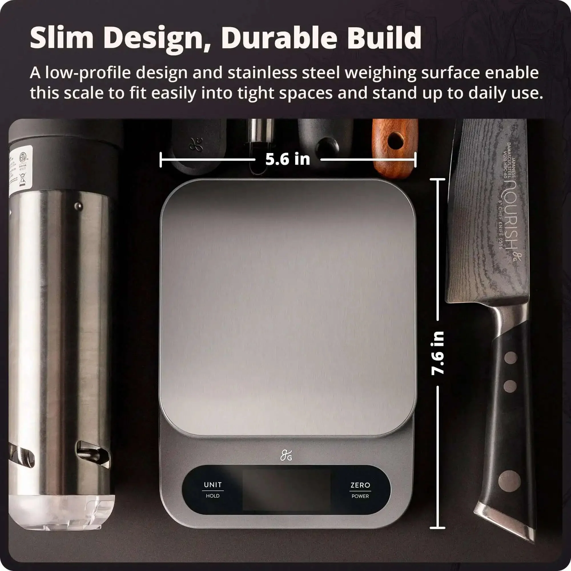 Beast Mode Kitchen Scale For Bulk Cooking 22 Pound Digital Food Scale With 1 Gram Precision Stainless Steel Platform High Definition LCD Perfect For Bread Sourdough And Meal Prep - Image 7