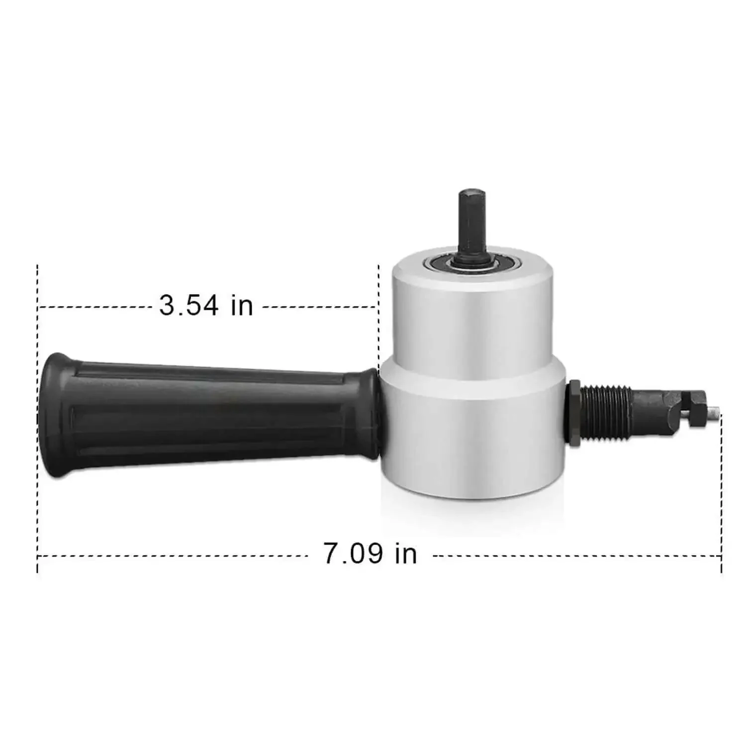 Beast Mode Pro Grade Double Head Sheet Metal Nibbler Cutter Drill Attachment With 360 Degree Adjustable Head And Wrench For Cutting Aluminum Copper Stainless Steel Plastic Fiberglass PVC And More - Image 6