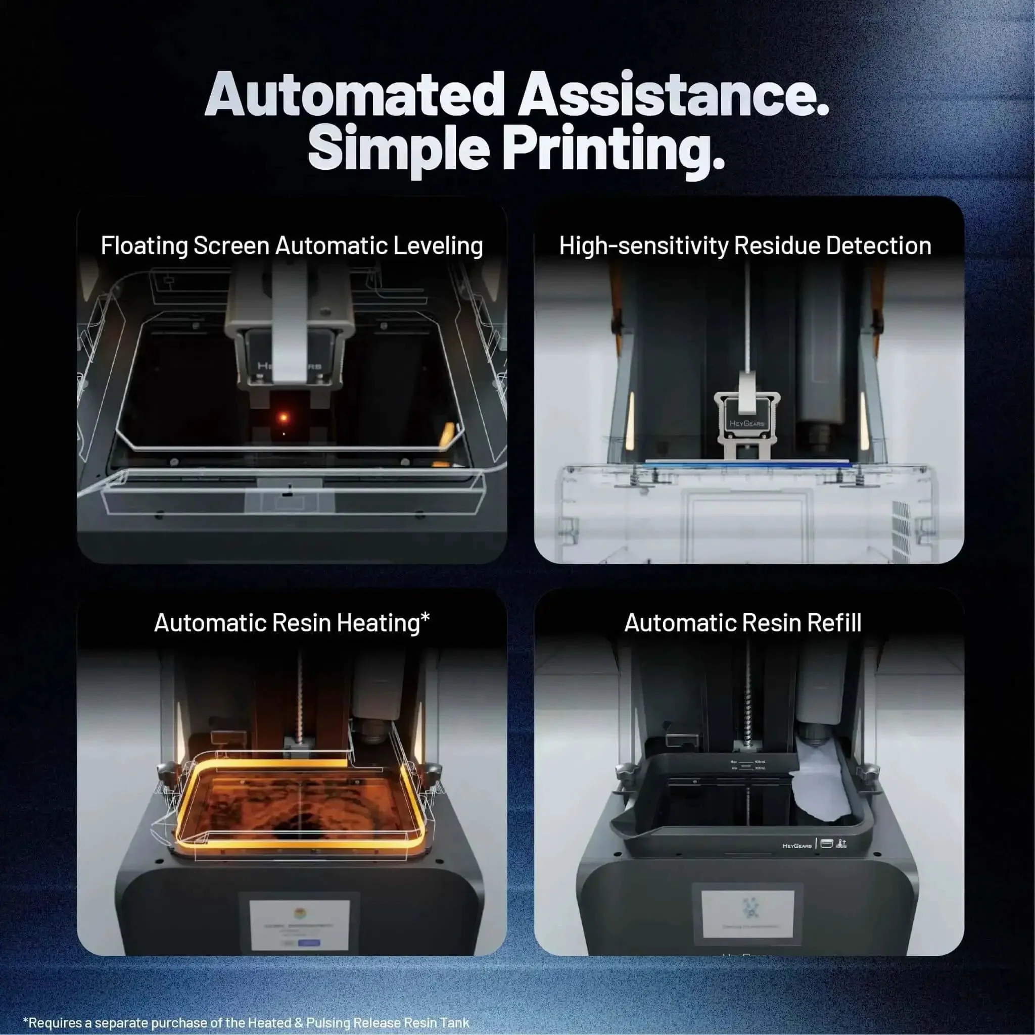 Beast Mode Resin 3D Printer With Amber Screen For Ultra Fast 4.5s Layer Times, Crisp 566 To 1 High Contrast And 2μm Precision, C5 Industrial Z Axis With Auto Leveling For Pro Grade, High Speed Resin Printing That Delivers - Image 3