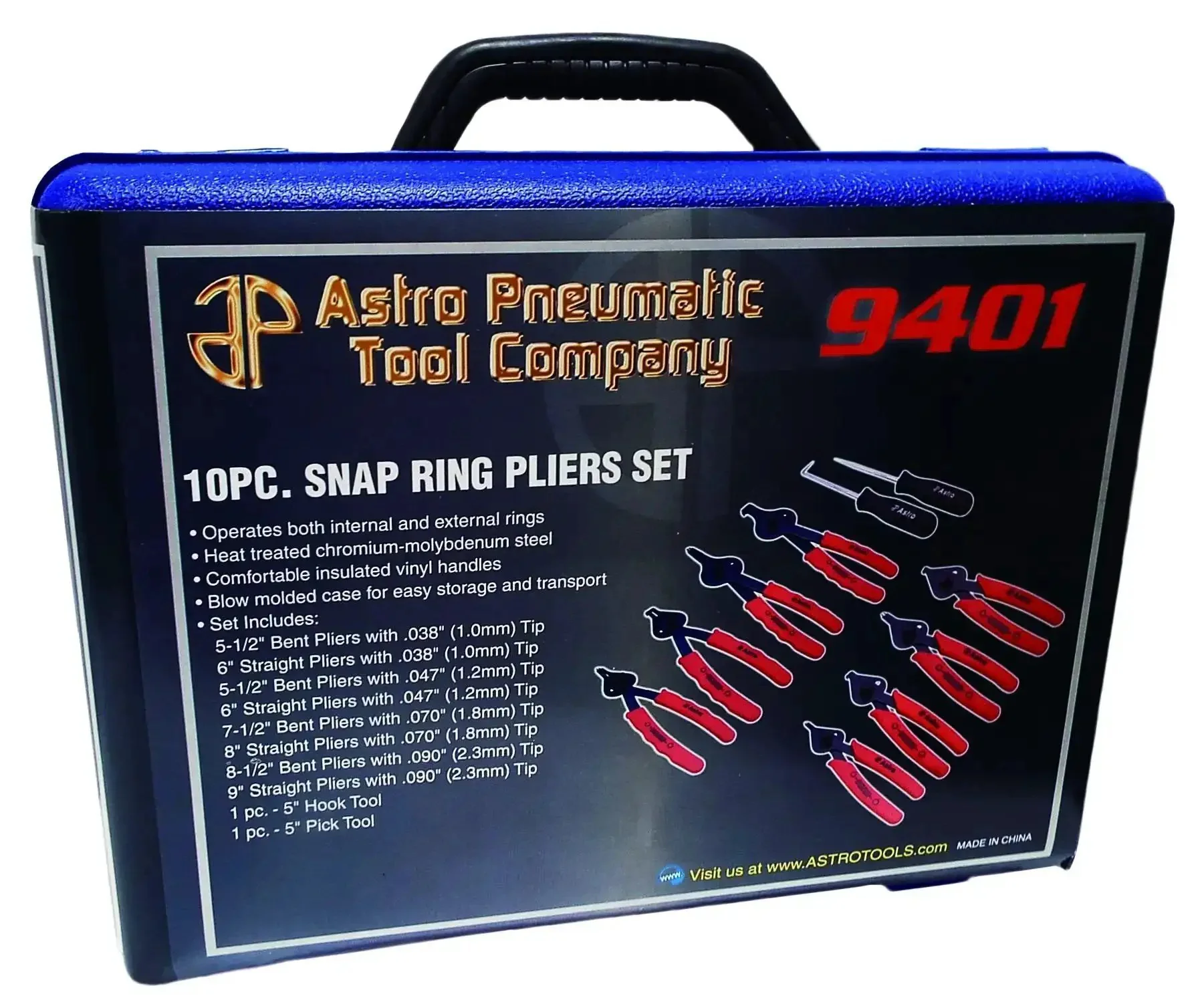 Beast Of A 10 Piece Snap Ring Pliers Set For Internal And External Rings With Heat Treated Chrome Molybdenum Steel And Comfortable Insulated Vinyl Handles Includes 10 Different Sized Pliers - Image 7