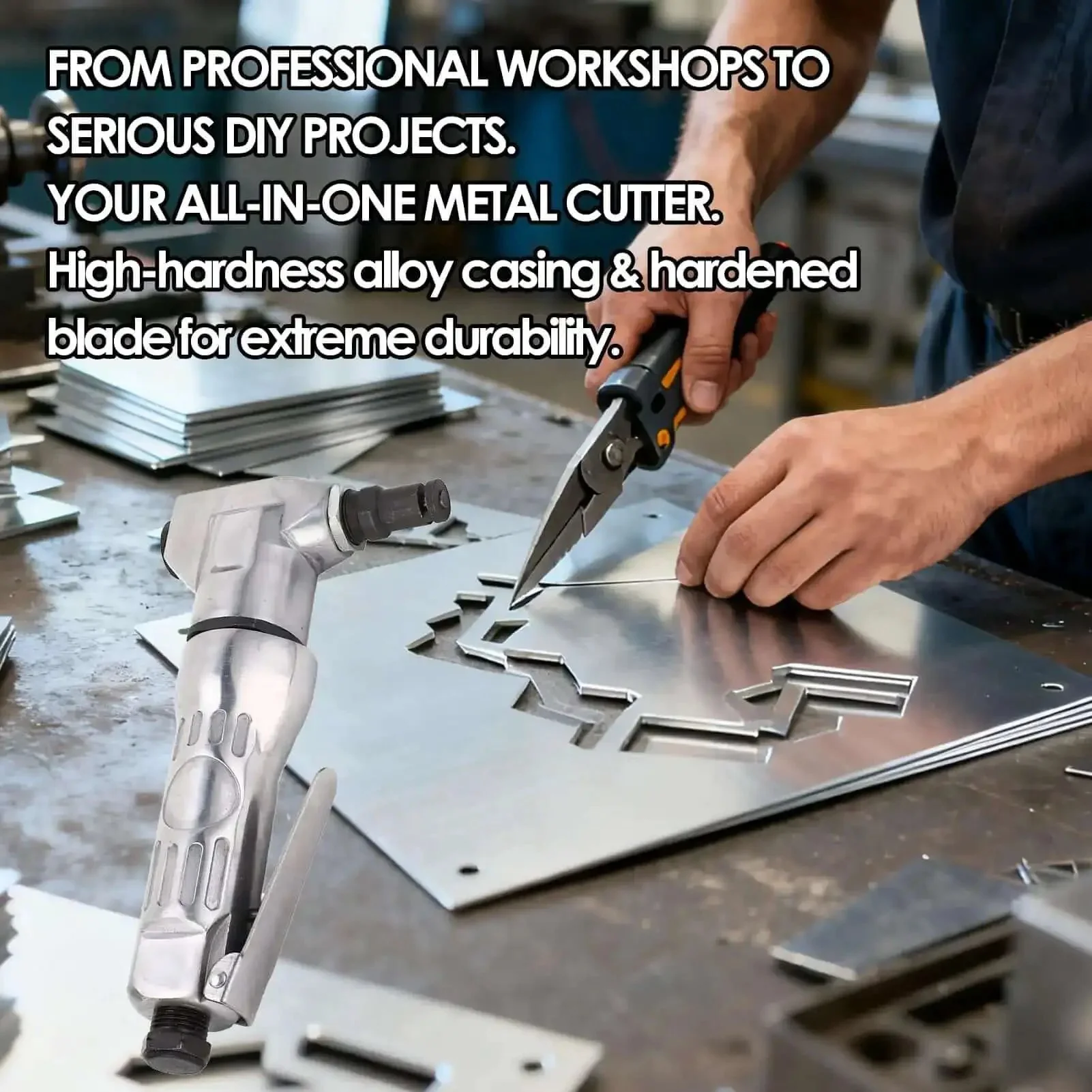 Beast Pro Grade Portable Pneumatic Metal Nibbler Cutter With High Hardness Blade Lightweight Handheld Tool Smooth Cutting At 2800 RPM For Precise Metal Shop Work - Image 6