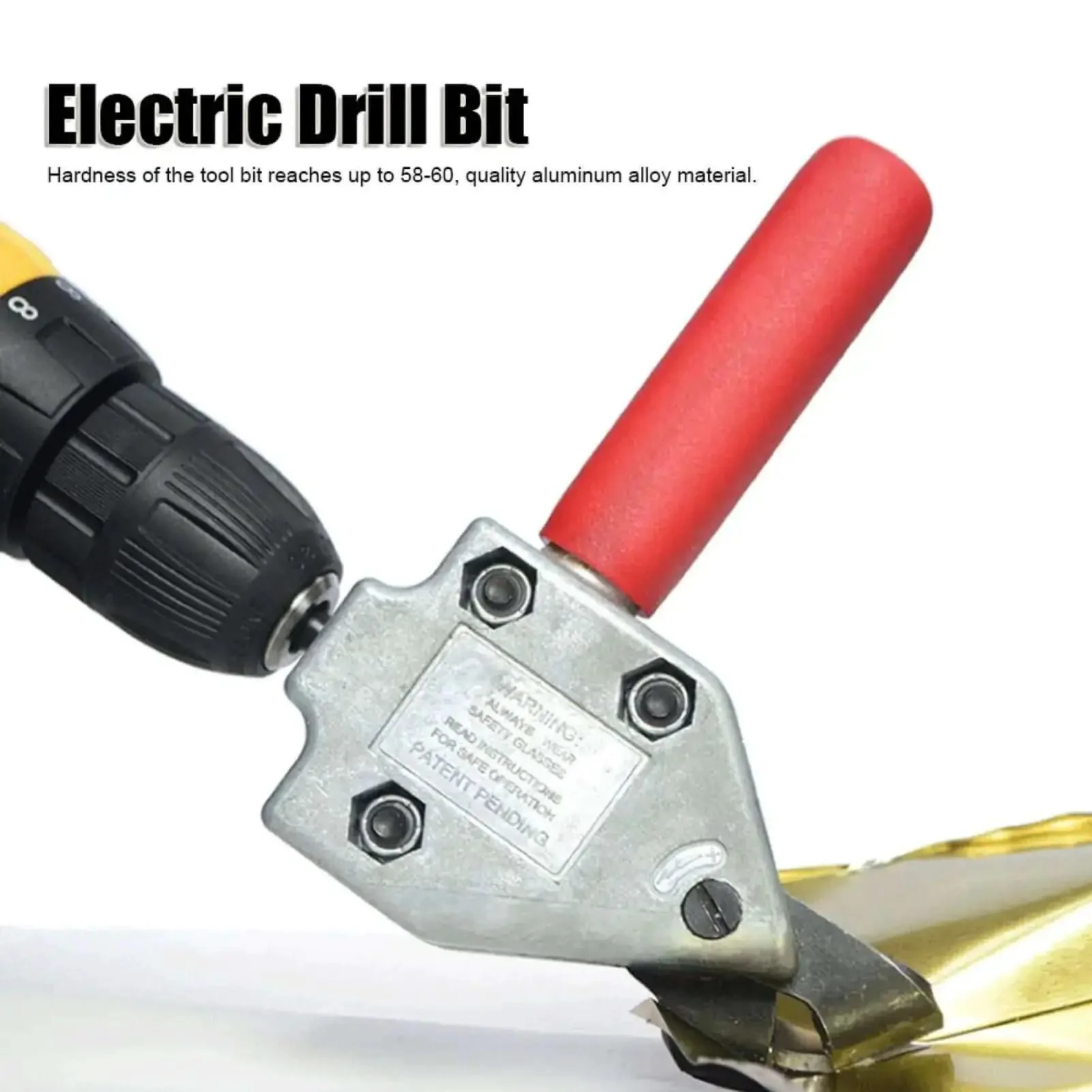 Beast Workhorse Metal Sheet Cutter Drill Attachment With Handle For Electric Drill Universal 7mm Hex Shank Cutter Head For Aluminum Iron Steel Stainless Steel Car Repair And Metal Fabrication Projects - Image 8