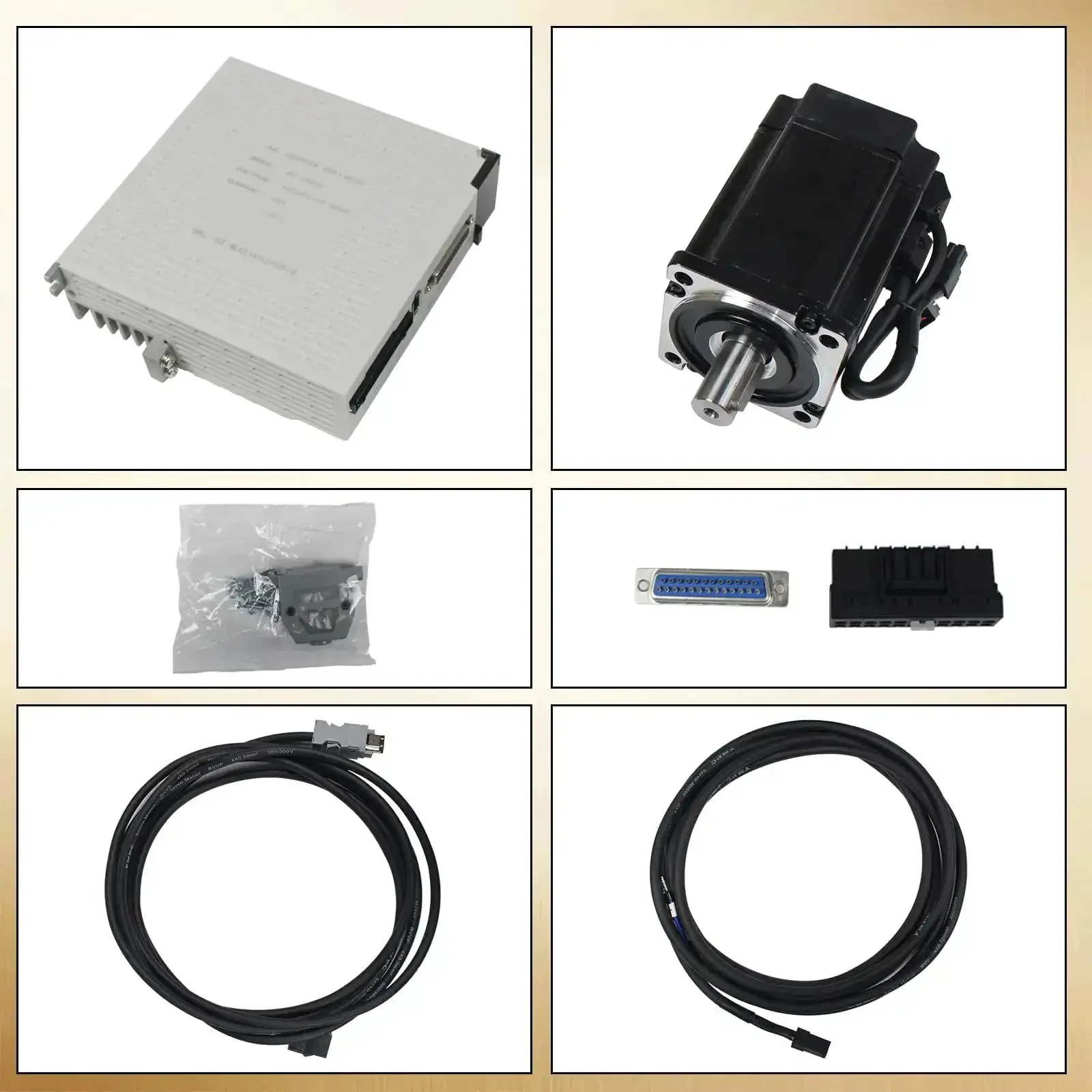 Beefed-Up 1000W 220V Servo Motor Kit With Driver And CNC Controller For Engravers, Milling Machines And Robots, 3000 RPM Rated, 6000 RPM Peak, 11.4 Nm Peak Torque, 4.8A Rated Current, 10000 Ppr Encoder - Image 8