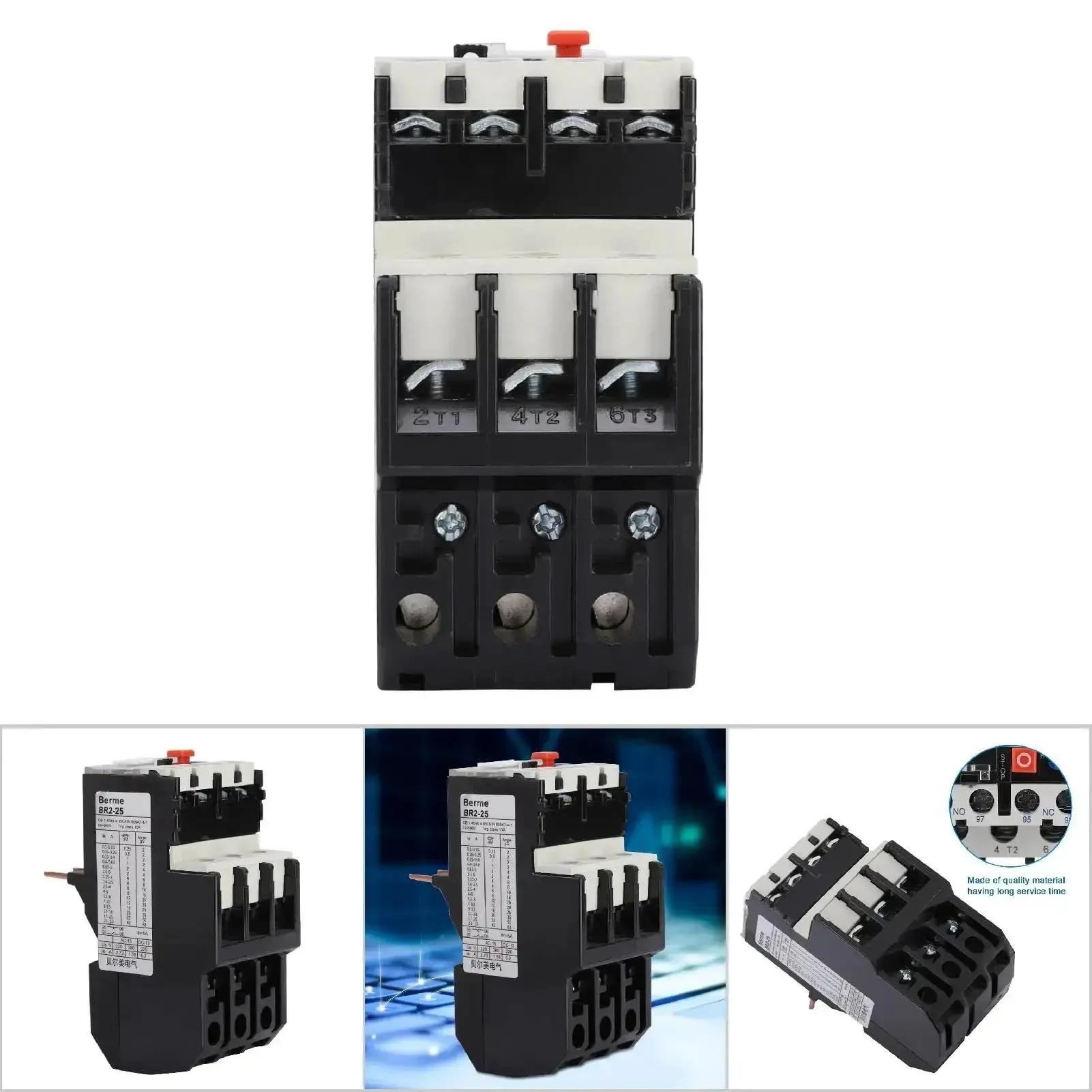 Beefed Up Adjustable Thermal Overload Relay For Electric Motors 2.5 To 4 Amp Range Plug And Play Temperature Compensated Heavy Duty With Large Binding Posts Independent Terminals Screw Mount For Quick Solid Installation And Reliable Motor Protection - Image 8