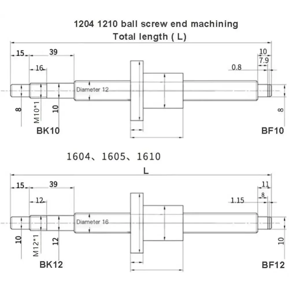 Beefed Up Anti Backlash Ball Screw Set For Machinery With Coupling, 500mm Long, Lightweight High Hardness Precision Drive Built For SFU1204 1605 1610 2005 Series, Reduces Vibration And Delivers Smooth, Reliable Motion - Image 6