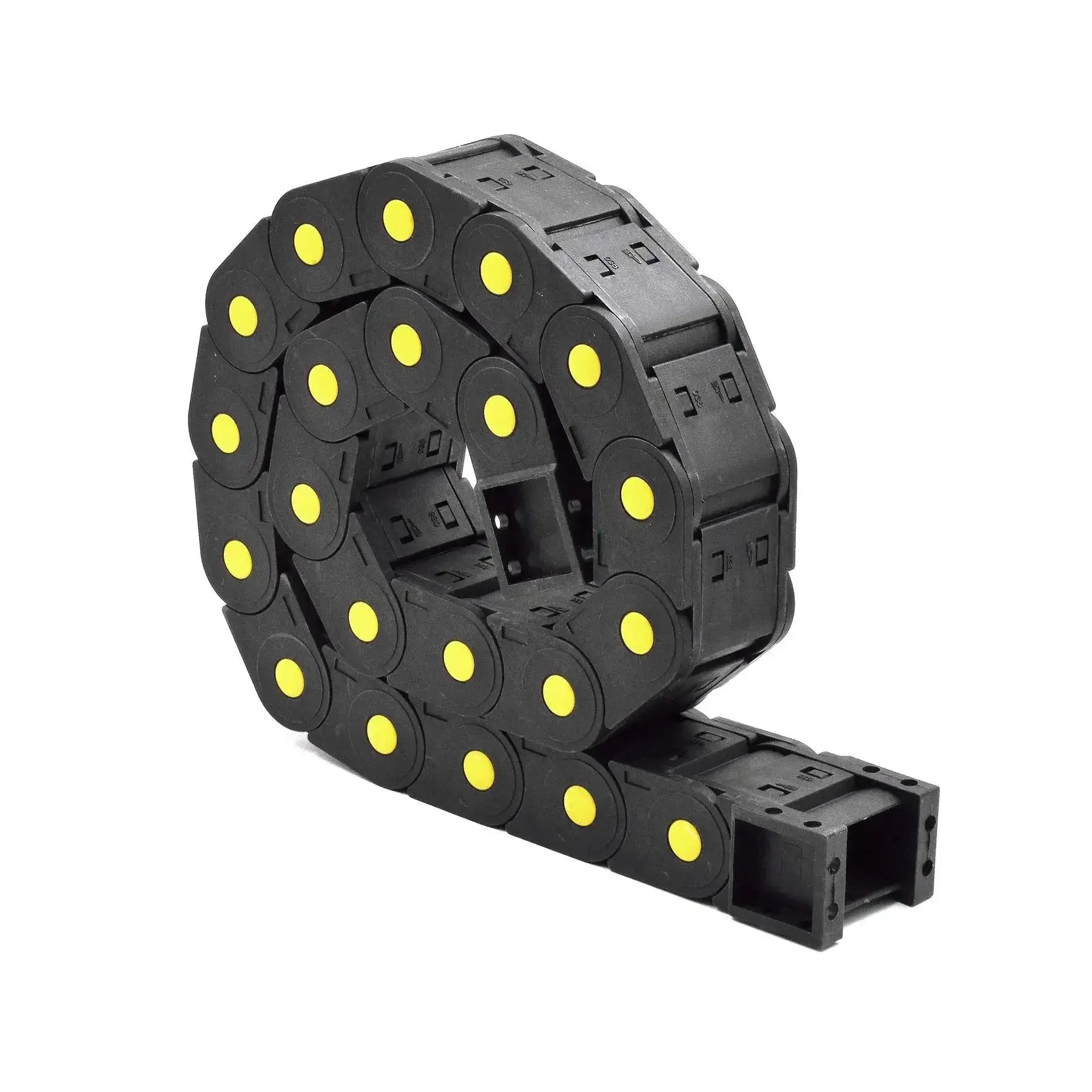 Beefed Up Closed Type Drag Chain Cable Carrier With End Connectors 25x38mm Inner Size 40x55mm Outer Size R75 Bend Radius 1 Meter Length Nylon Reinforced For Electrical CNC Router Machines - Image 7