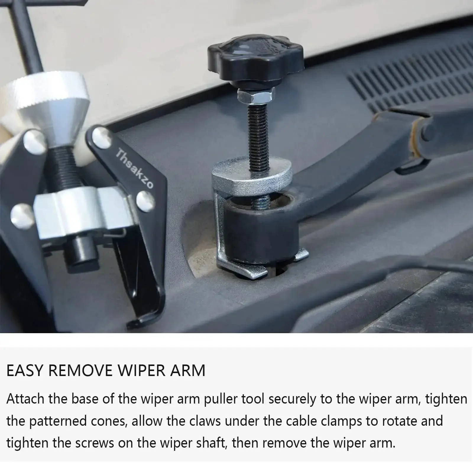 Beefed Up Dual Purpose Wiper Arm Puller Tool For Cars And Windshields, Wiper Arm Remover And Battery Terminal Puller, Heavy Duty Carbon Steel, Heat Treated, DIY Car Repair Accessory - Image 3