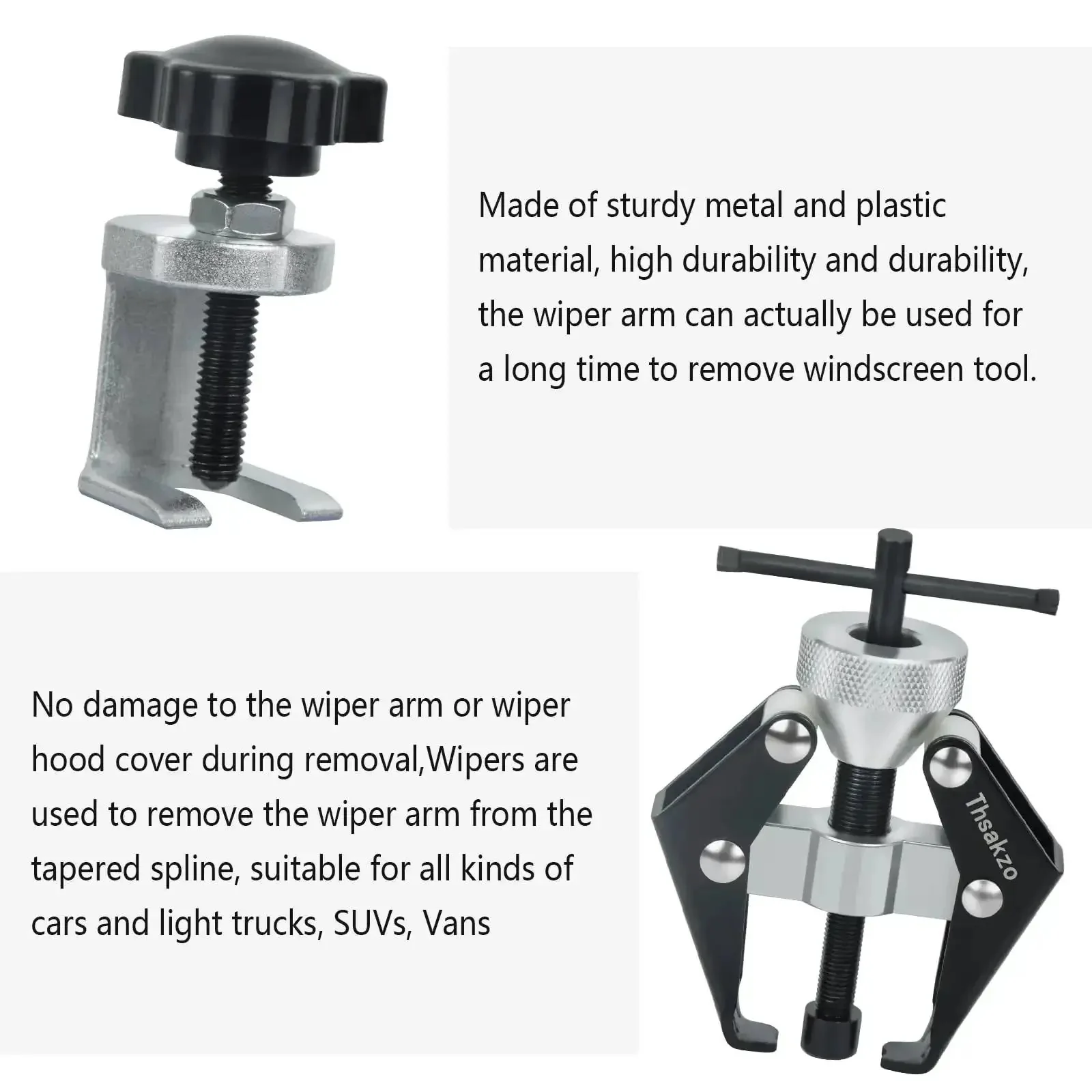 Beefed Up Dual Purpose Wiper Arm Puller Tool For Cars And Windshields, Wiper Arm Remover And Battery Terminal Puller, Heavy Duty Carbon Steel, Heat Treated, DIY Car Repair Accessory - Image 6