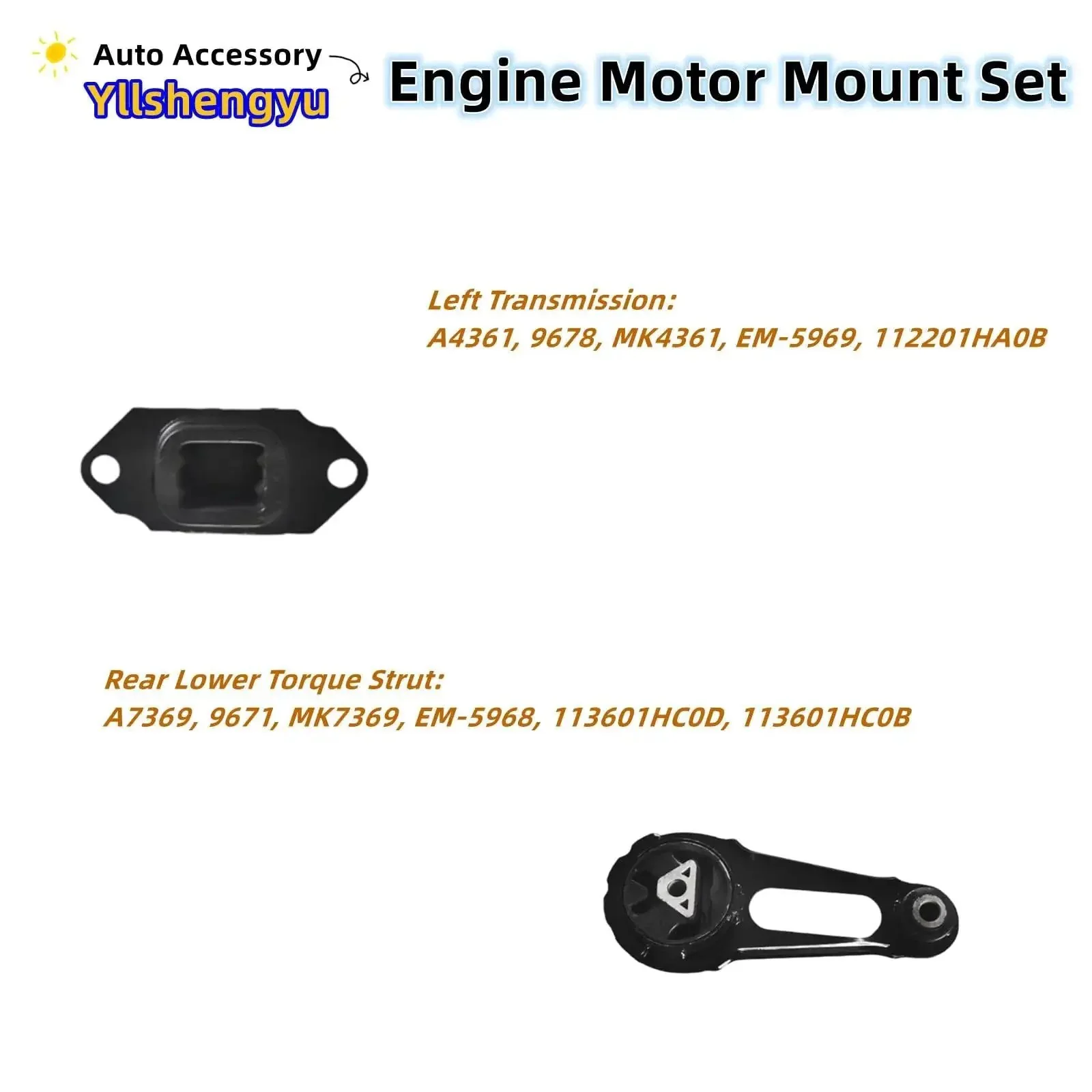 Beefed Up Engine Mount Kit 3 Piece For Nissan Versa 2012 To 2019 Sedan And Versa Note 2014 To 2019 Hatchback 1.6L L4 Replaces OEM A7368 A7369 A4361 Includes Front Right Hydraulic Motor Mount Front Lower Torque Strut Mount And Left Transmission Mount - Image 3