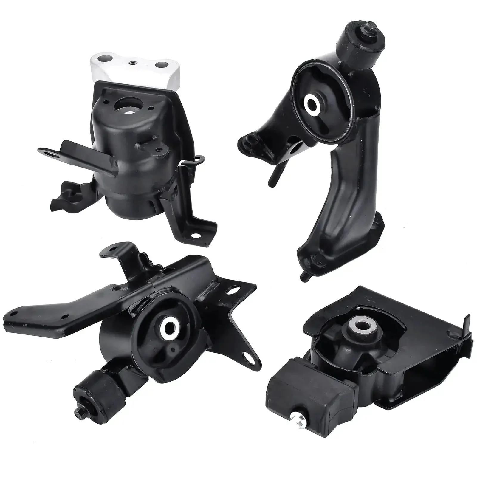 Beefed-Up Engine Mount Kit For Toyota Corolla Matrix And Pontiac Vibe 1.8L 2009-2013 And 2009-2010 Direct OE Replacement A62027 A62039 A62015 A62023 Heavy-Duty Iron Construction For Durability Quiet Ride Reduced Vibration