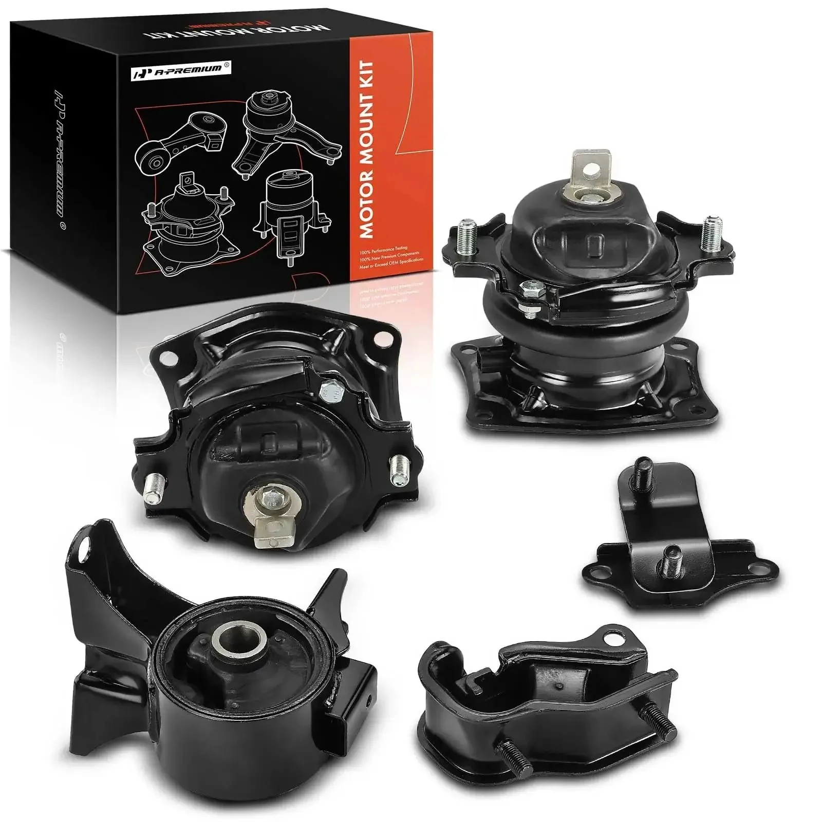 Beefed-Up Five-Piece Engine Mount And Transmission Mount Set For Honda Odyssey 2005 2006 V6 3.5L EX-L EXL Touring Replacement Kit For A Smooth Ride And Solid Engine Alignment