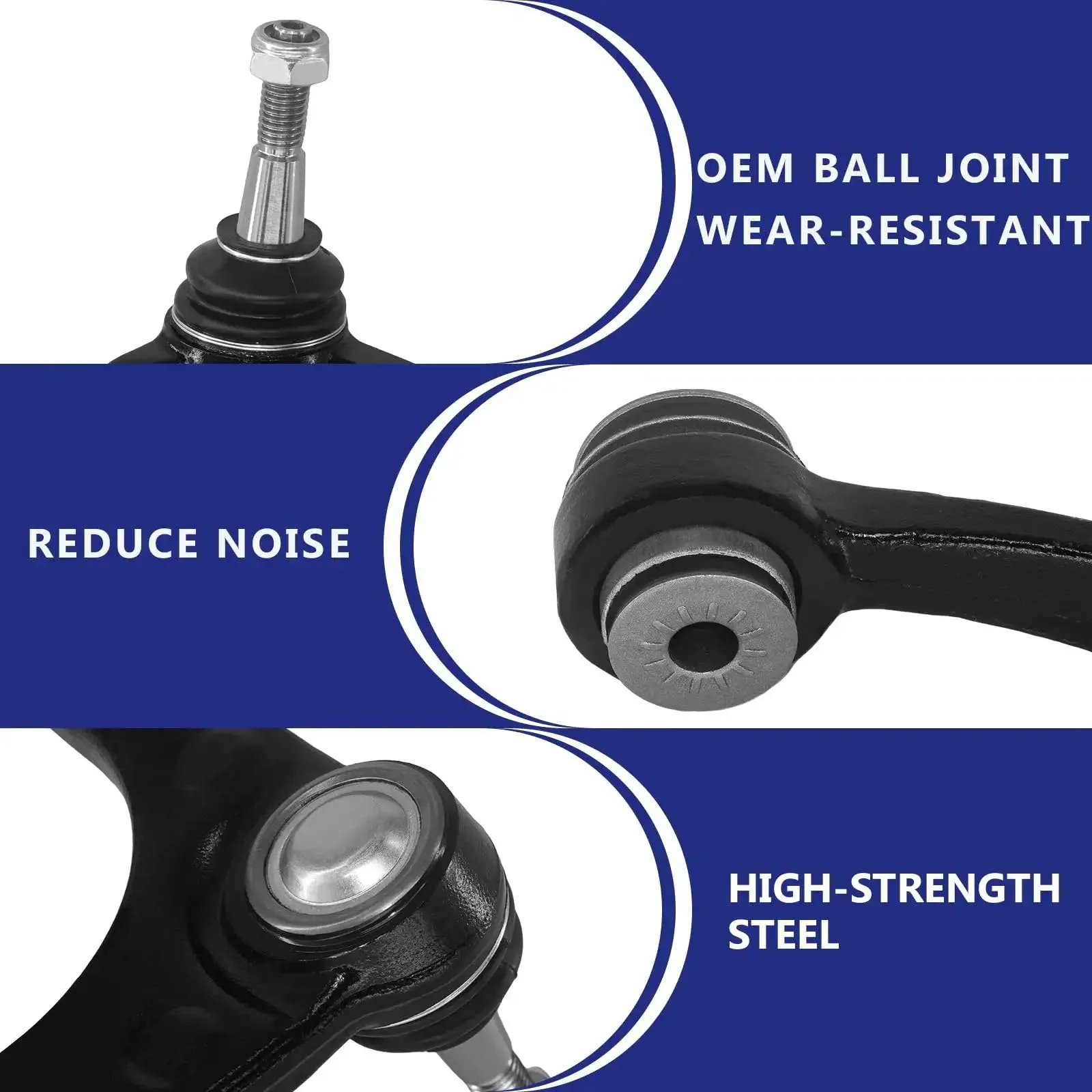 Beefed Up Front Upper Left And Right Control Arm Kit With Ball Joints Replacement For Chevy Silverado 1500 Suburban 1500 Tahoe Yukon XL 1500 Avalanche Cadillac Escalade GMC Sierra 1500 - Image 6