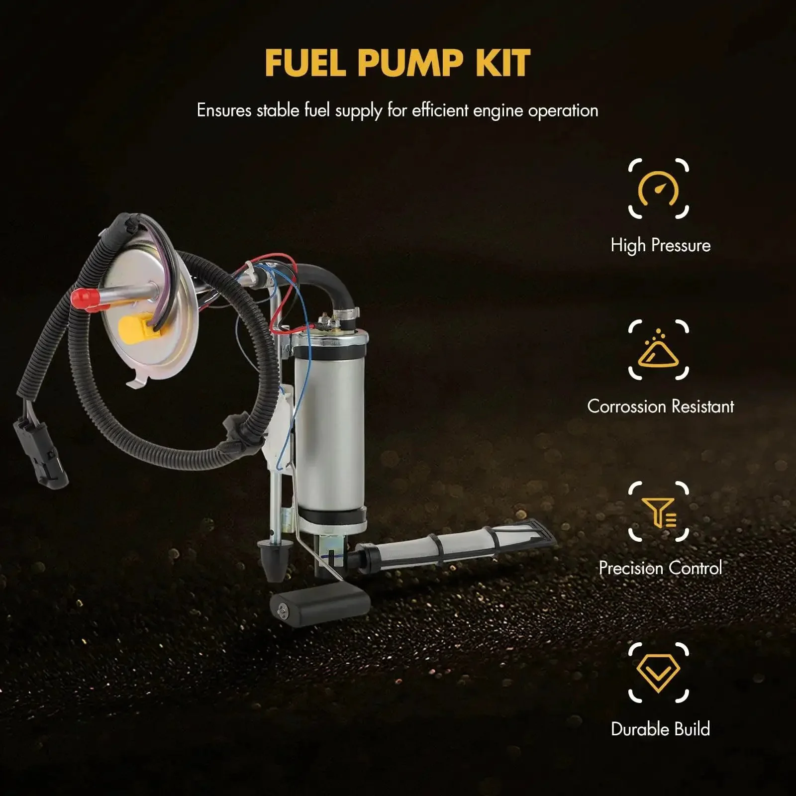 Beefed Up Fuel Pump Module Assembly For Jeep Cherokee 1991 1992 1993 2.5L L4 And 4.0L L6 Gas SUV Replacement Low Noise Reliable Fuel Delivery OE Style Fit Does Not Include Pressure Regulator - Image 5